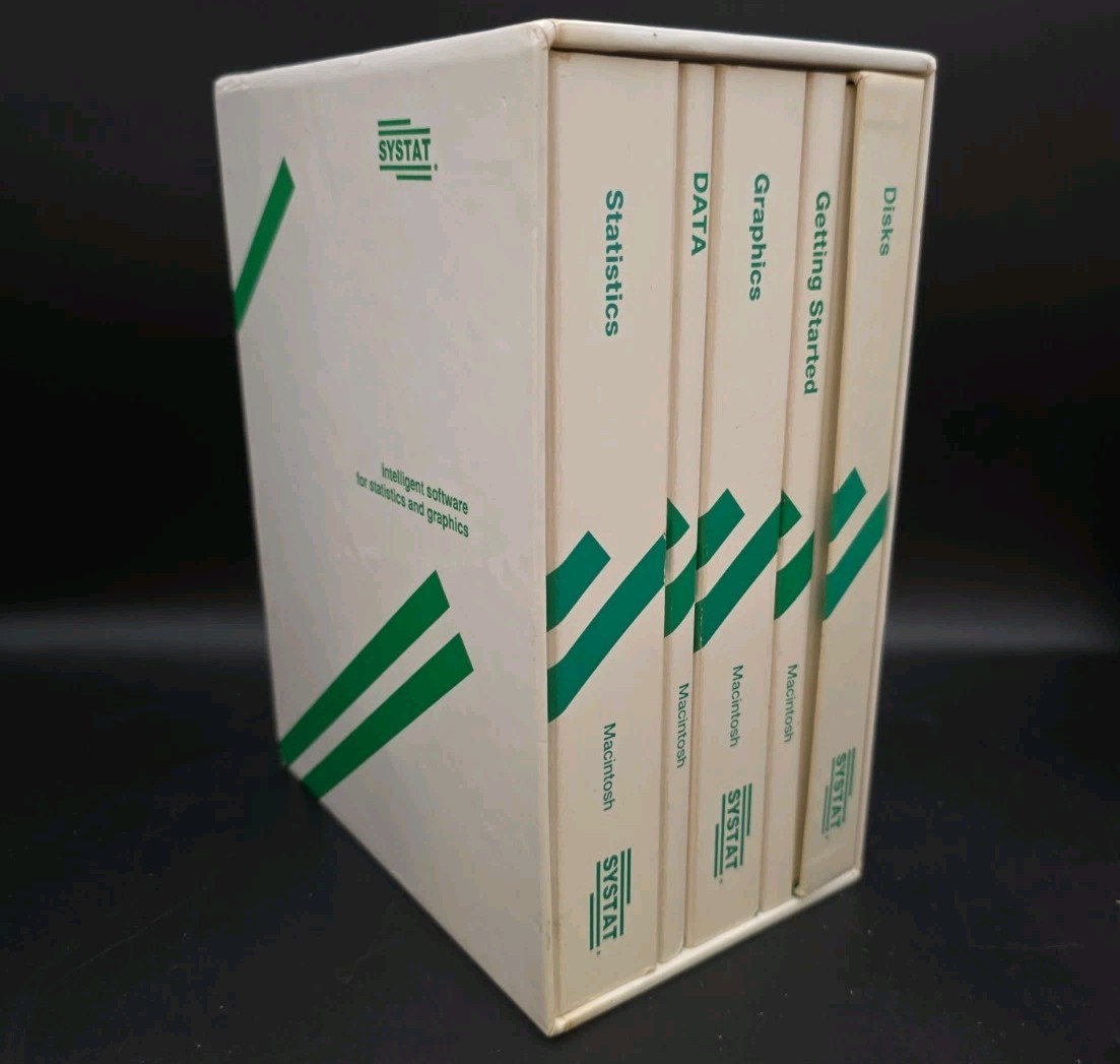 Systat Book Set For Macintosh V5.2 1992 (No Discs) Very Rare HTF