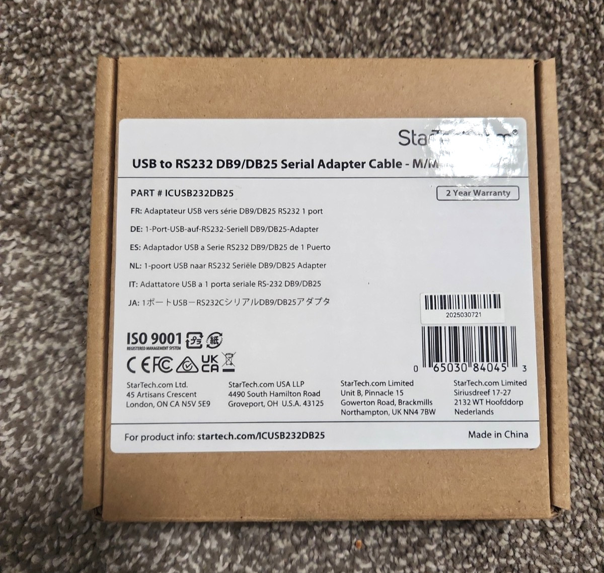 StarTech - USB to RS232 with DB9 to DB25 Serial Adapter ICUSB232DB25