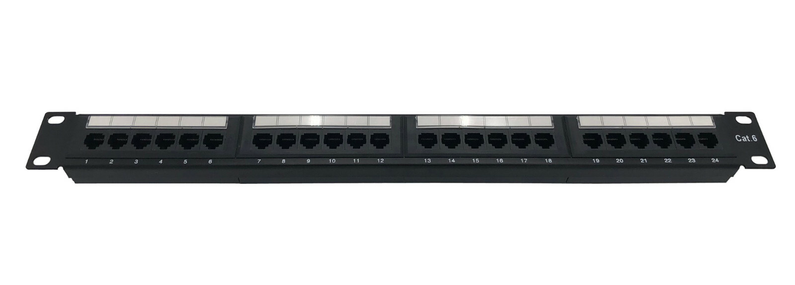 CNAweb 24 Port Cat6 1U Rackmount 110 RJ45 Network Patch Panel 568A 568B