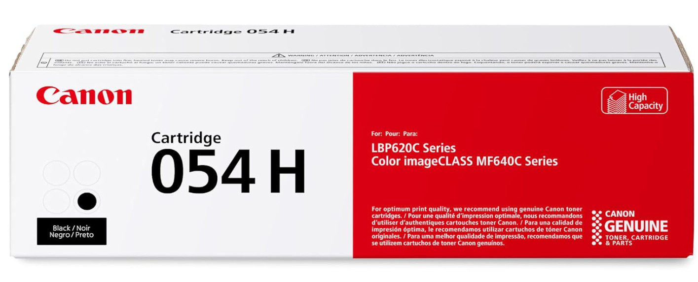Canon 054H Black Toner Genuine OEM High Yield 3100 Pages New Sealed
