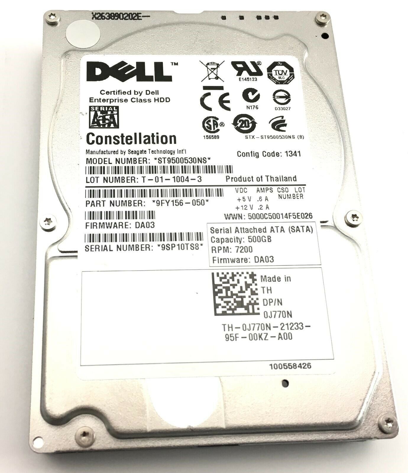 Dell J770N 500GB 7.2K RPM 2.5\