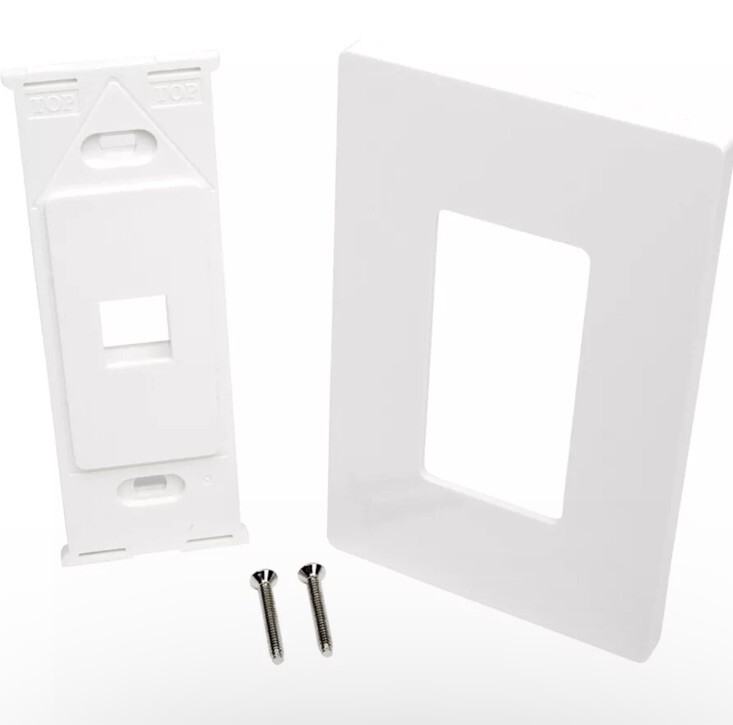 Tripp Lite 1-port Wall Plate Keystone Cat6 Faceplate 1 Single Gang White