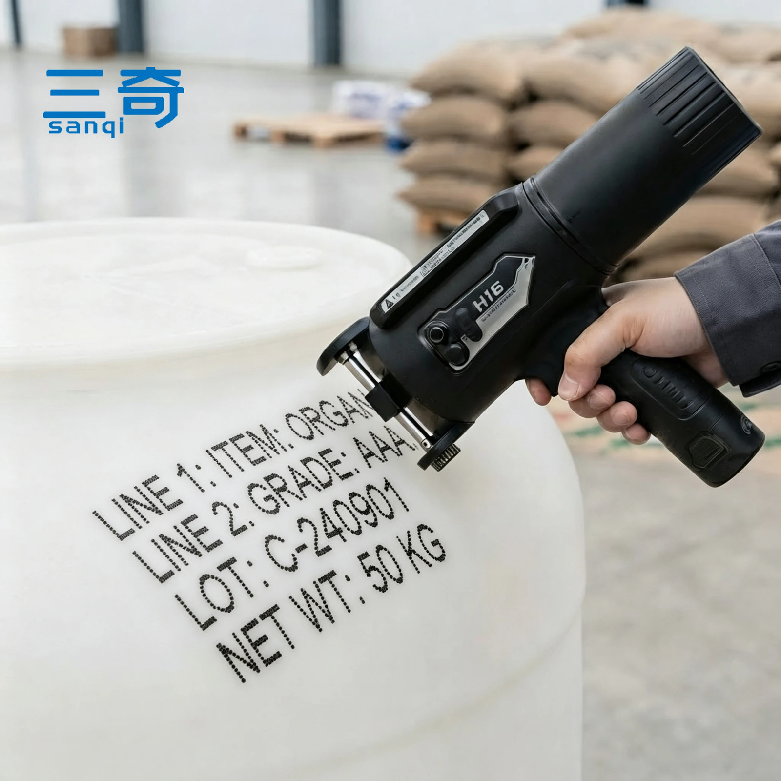 60mm Portable Handheld Large Character Date Batch Barcode