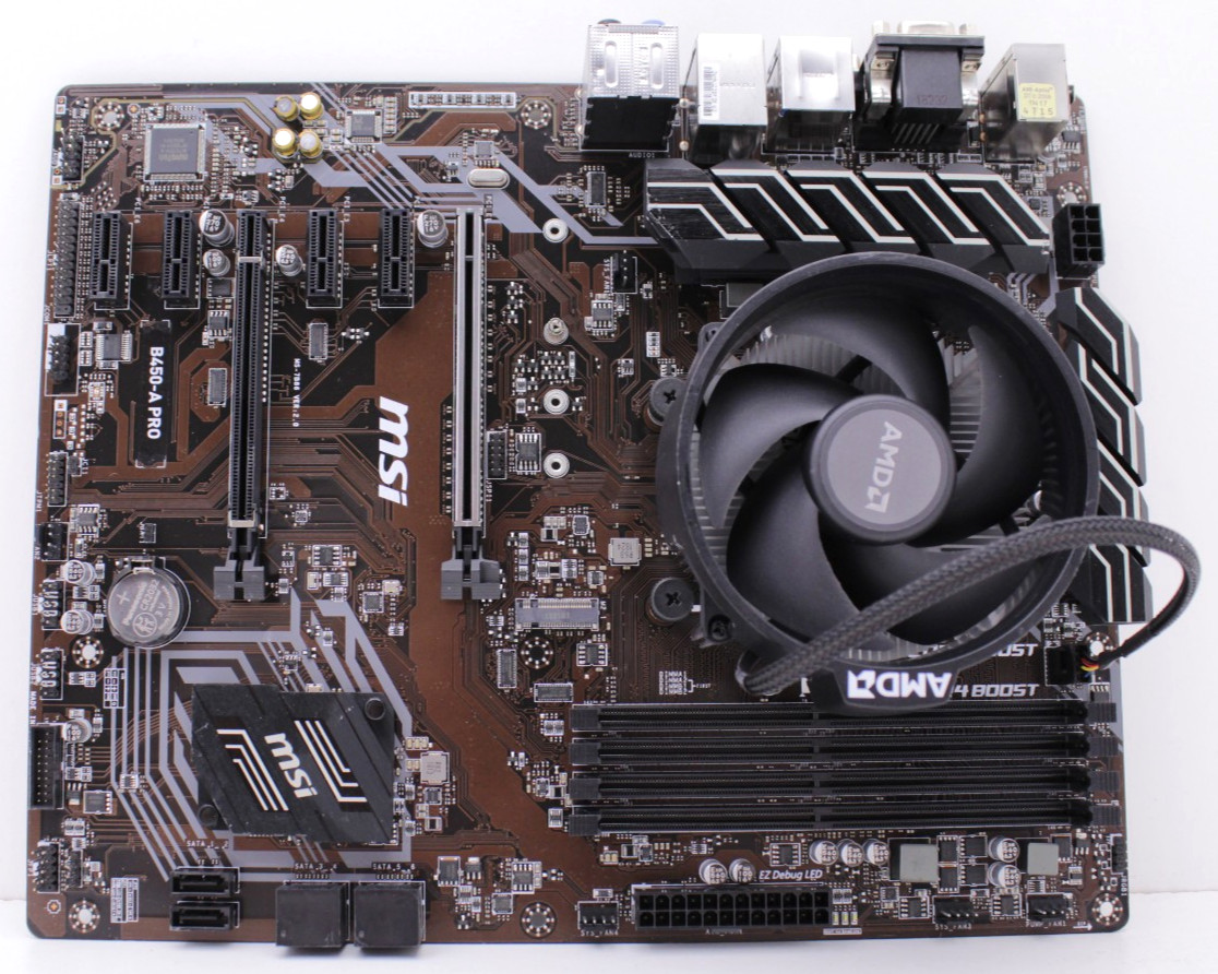 MSI B450-A Pro Motherboard AMD Ryzen 5 1500X @ 3.5GHz