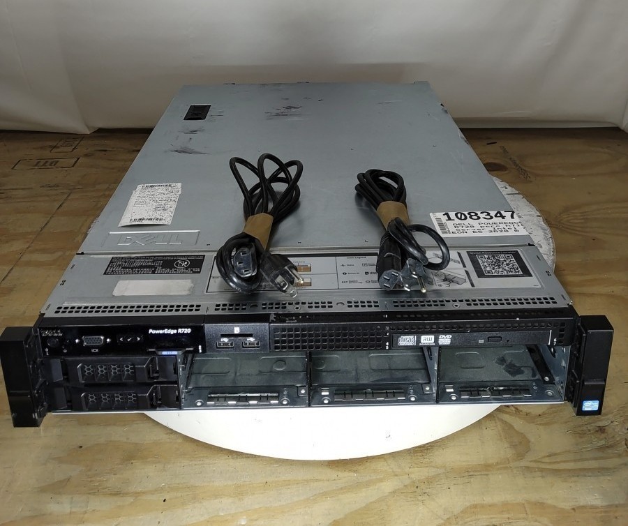 DELL POWEREDGE R720 8*3.5" Server 2*Intel XEON E5-2620 16GB perc h710 SEE NOTES