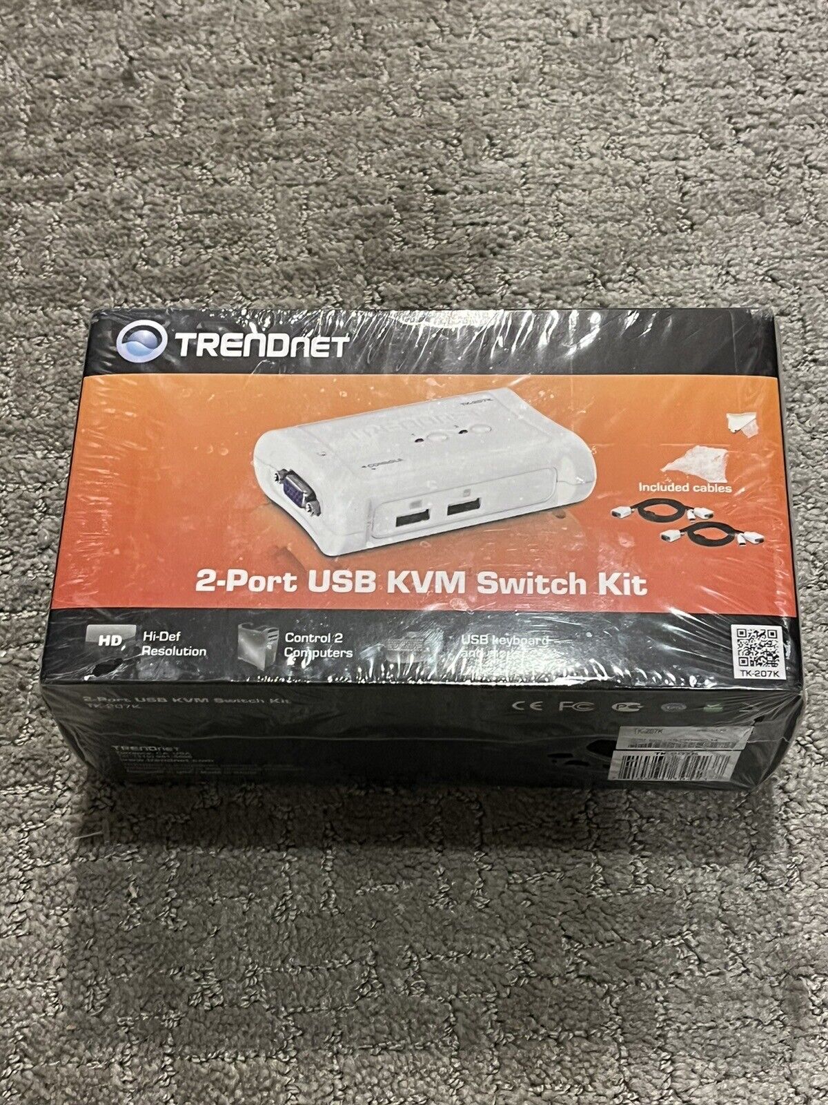 Trendnet 2port USB KVM switch Kit New