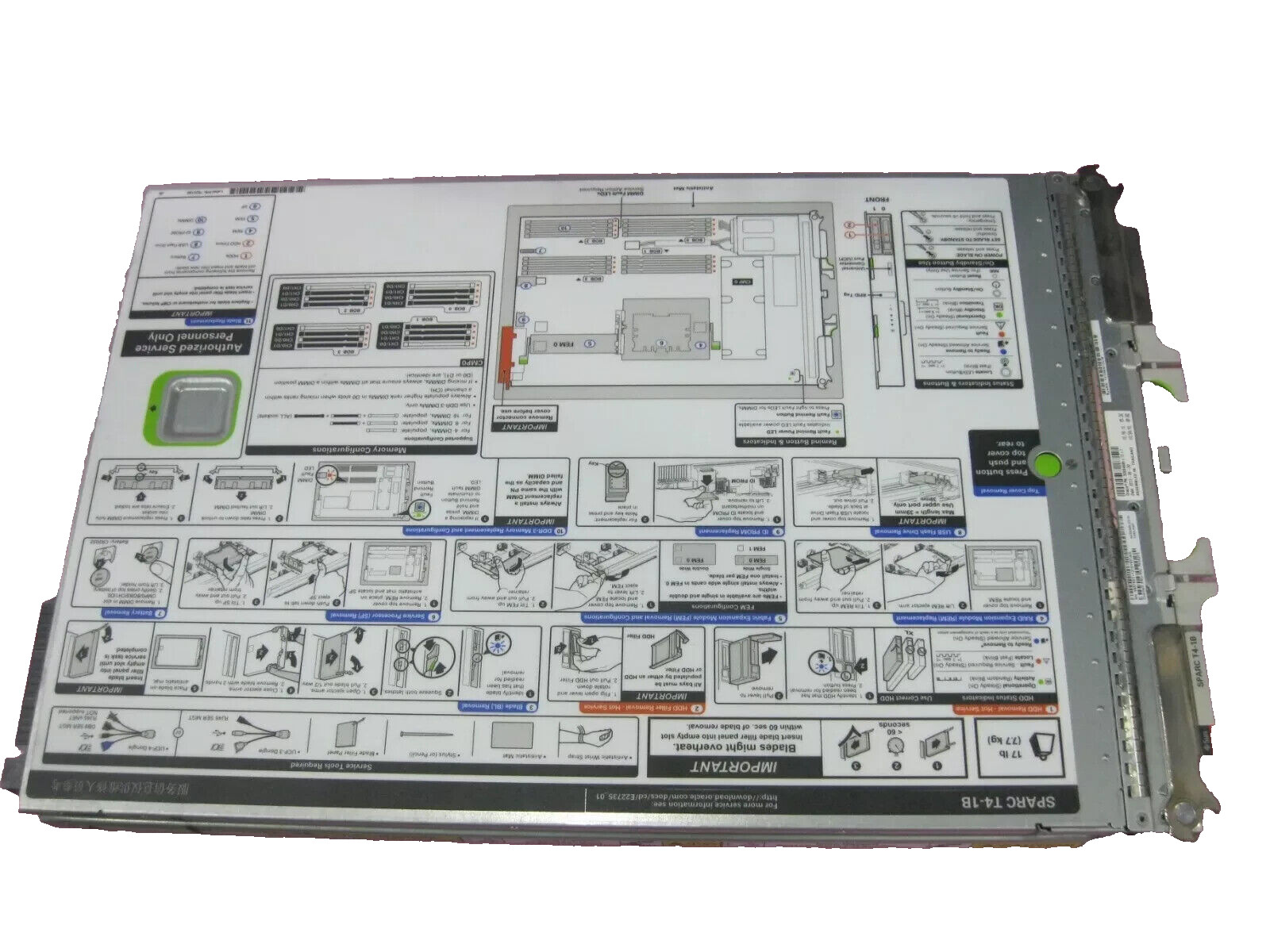Sun Oracle  SPARC T4-1B 8-Core 2.85GHz Blade 7050464 64GB (8 X8GB)  In Stock