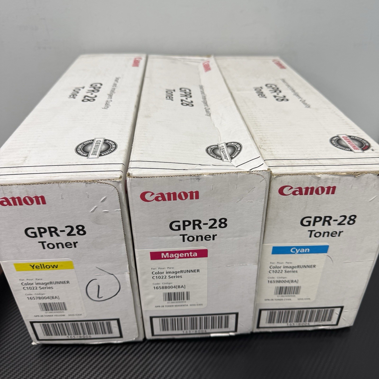 Canon GPR-28 Toner Cartridge Set Yellow Magenta Cyan for C1022 Series New