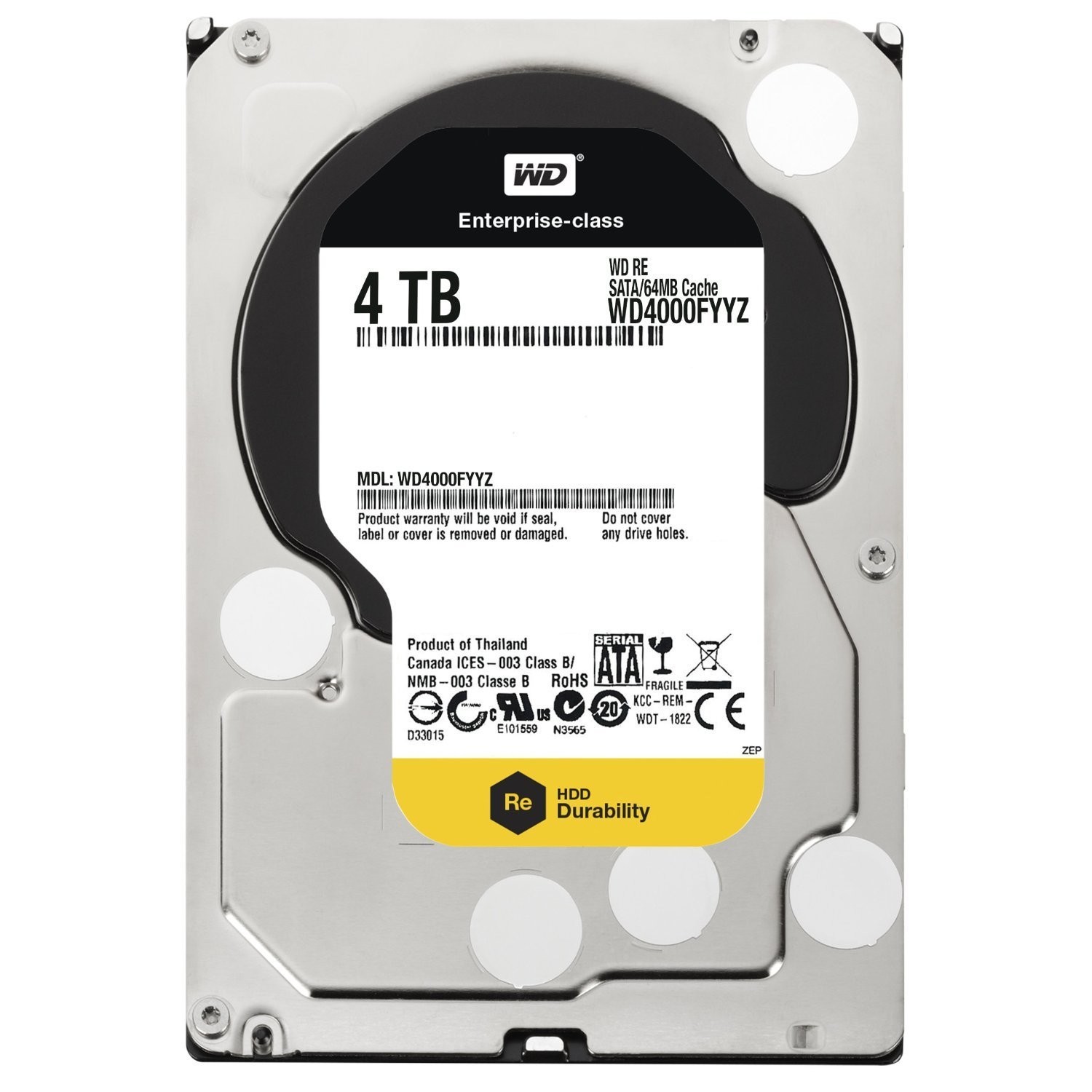 Western Digital 4TB 3.5" SATA III, 7200 RPM, 64 MB Cache Enterprise Hard Drive