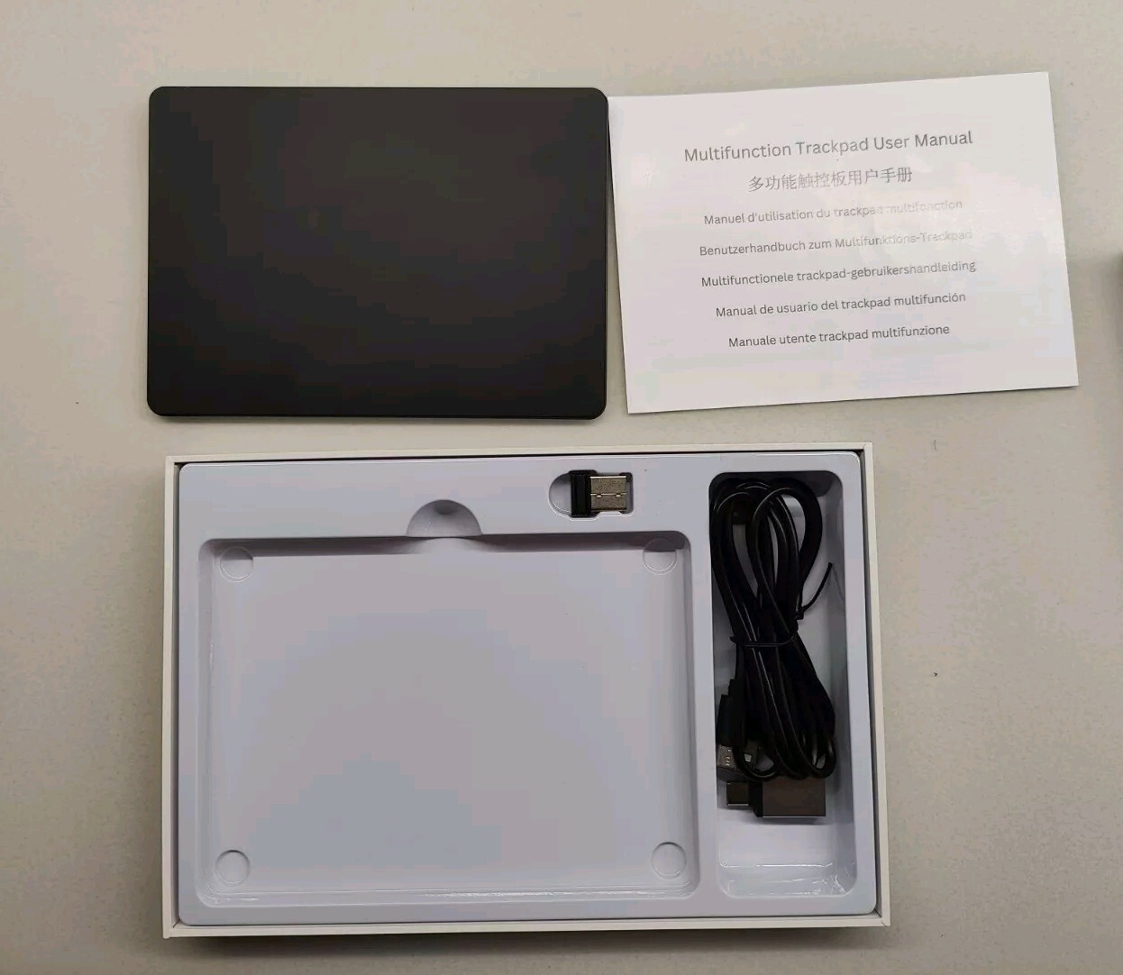 Tri-mode Bluetooth/2.4G/USB C Multi-function Trackpad 6.3" X 4.5", Black 