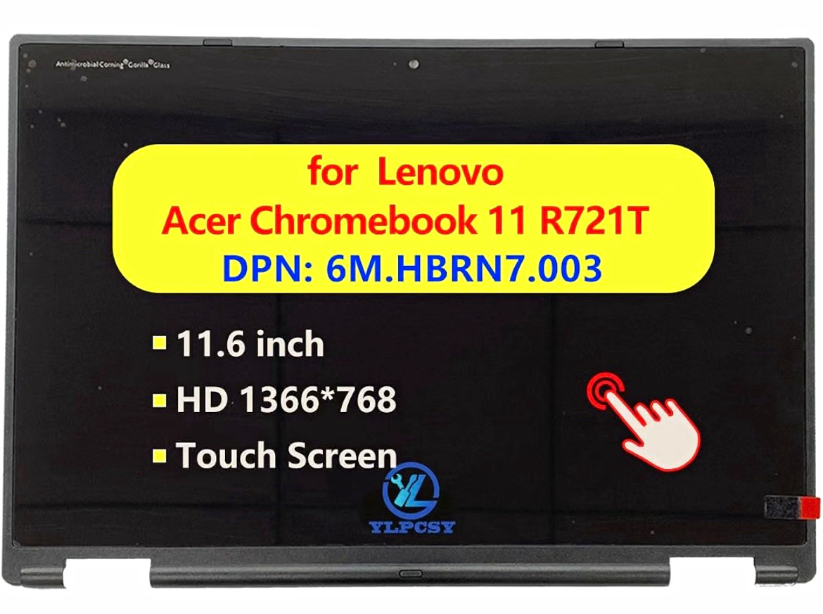11.6in Touchscreen Screen Digitizer Glossy Black for Acer Chromebook 11 R721T