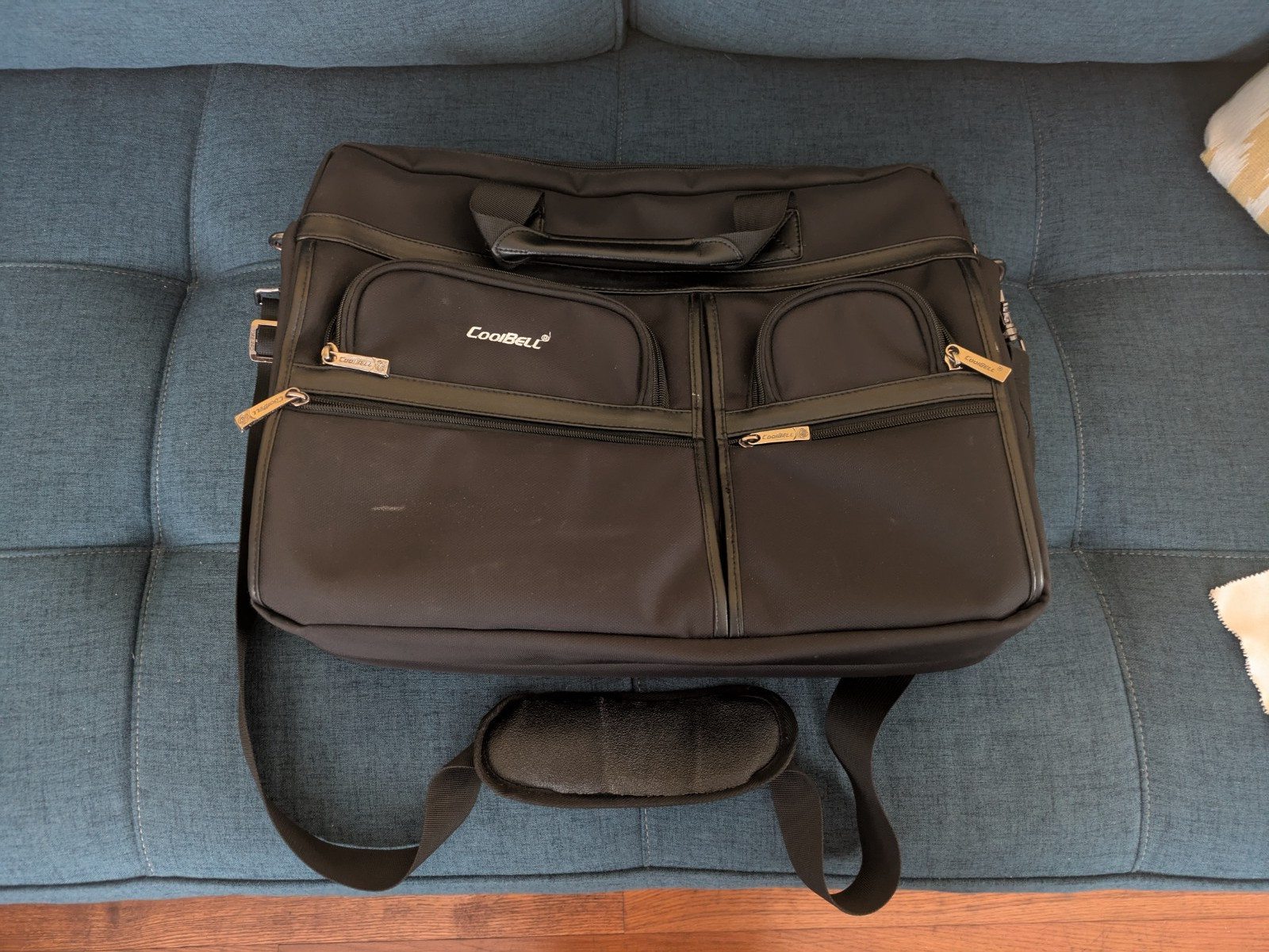 Coolbell Convertible Backpack Shoulder Bag Pocket Messenger Laptop Black Case