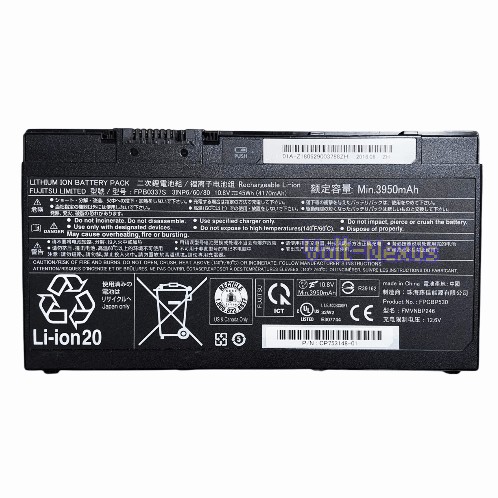 FPB0337S FPCBP530 Genuine Battery For Fujitsu Lifebook P727 P728 U727 U728 U729X