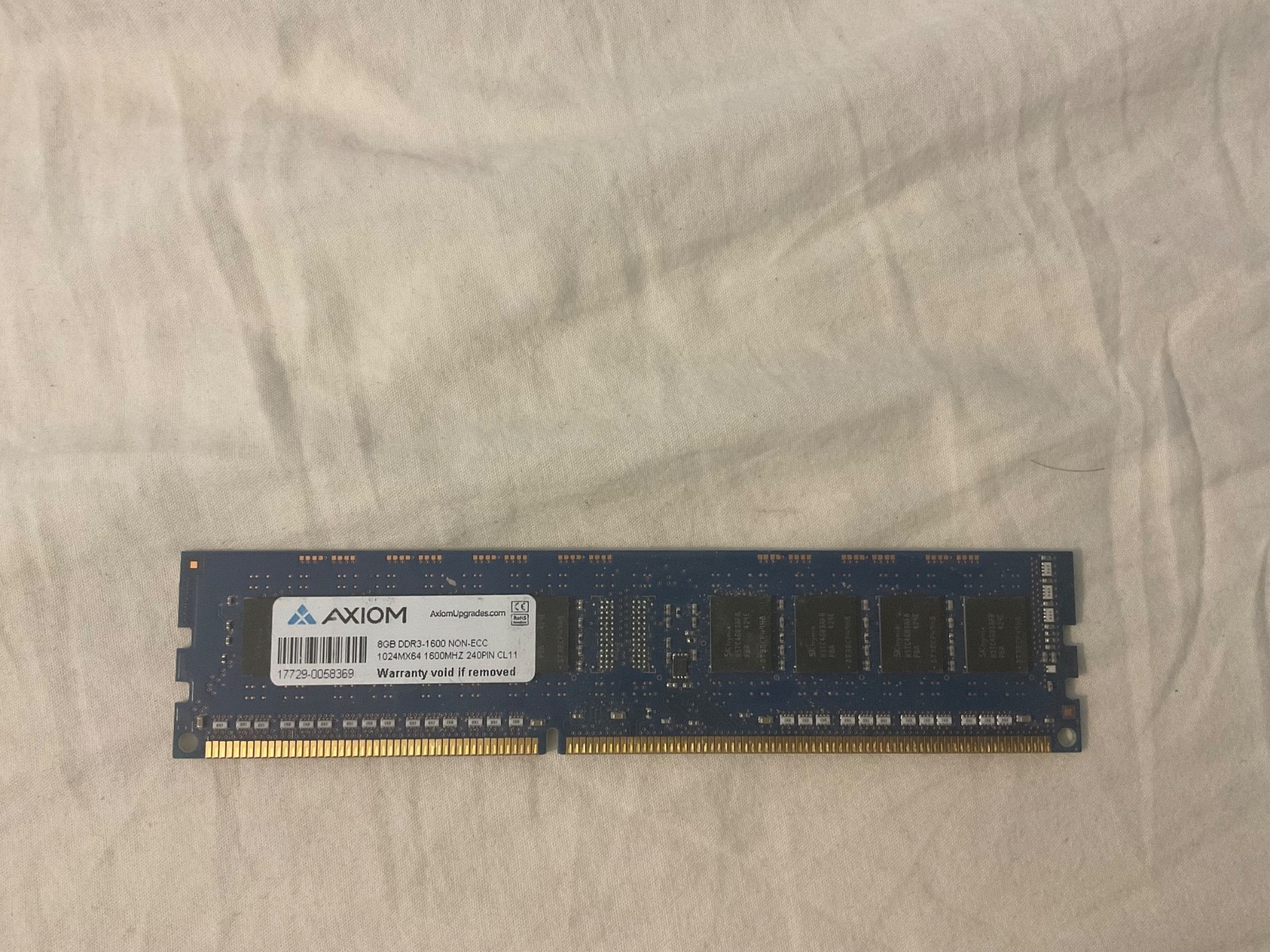AXIOM 8GB DDR3-1600 NON-ECC MEMORY