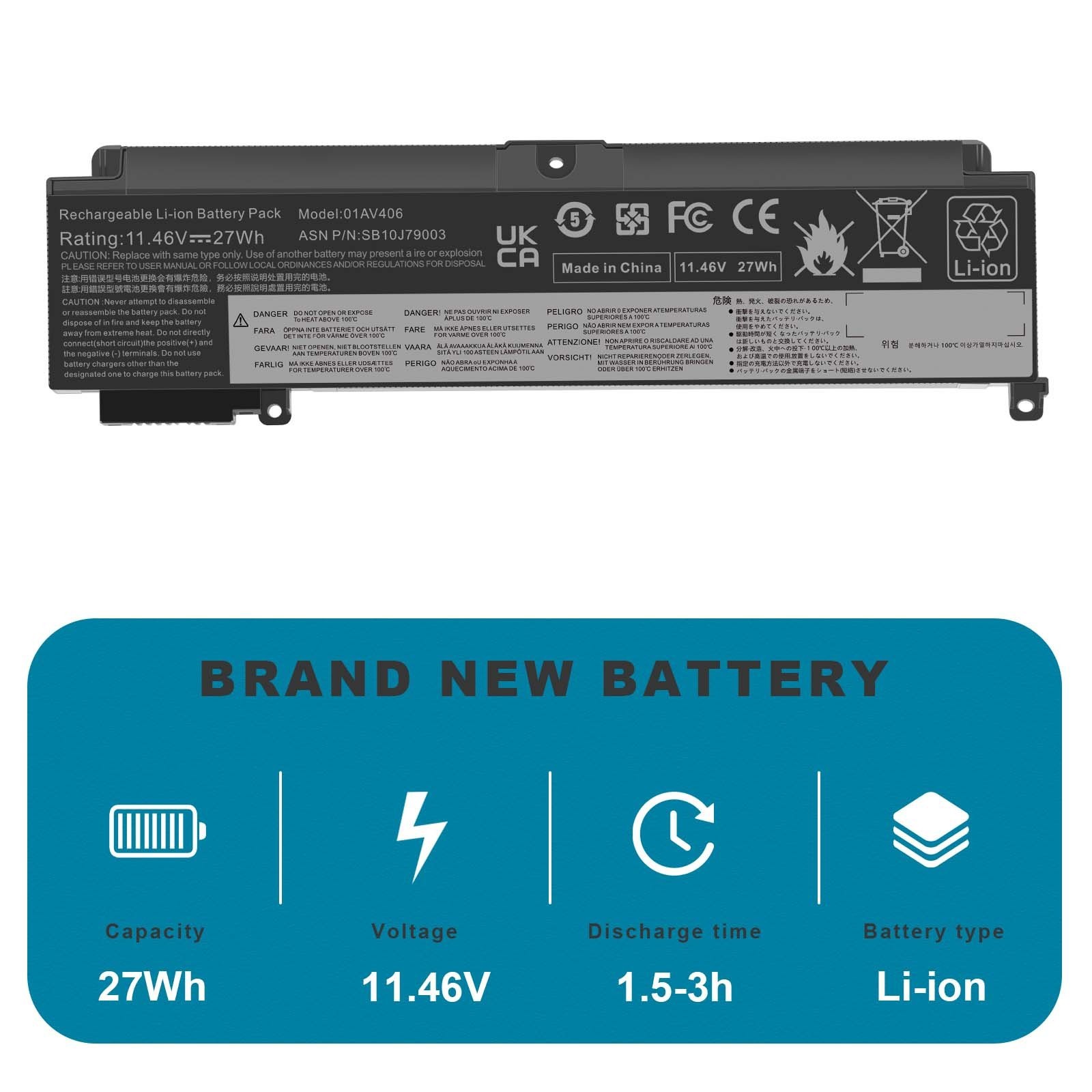 🧡LOT Battery 01AV406 For Lenovo ThinkPad T460s T470s 00HW024 01AV462 27W 11.46V