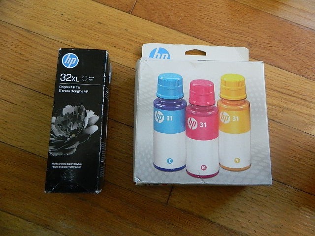 2028/6 Genuine SET 4 HP 32XL Black 31 Color Ink Bottles Smart Tank Plus 550 650