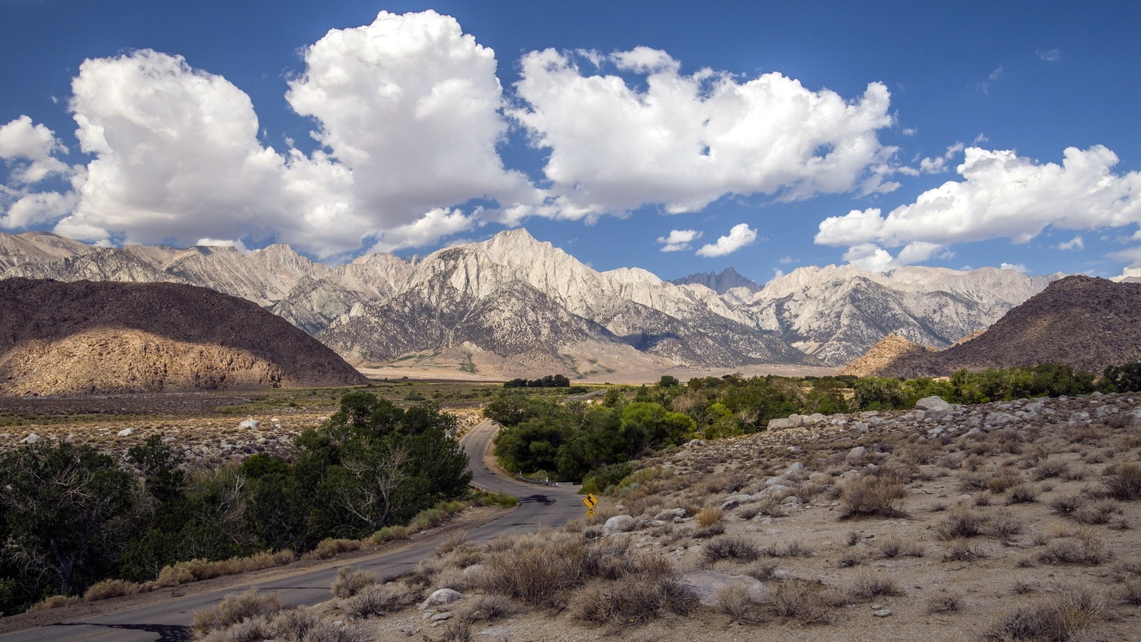 Landscape nature mountains road mount whitney california Custom Gaming Mat Desk