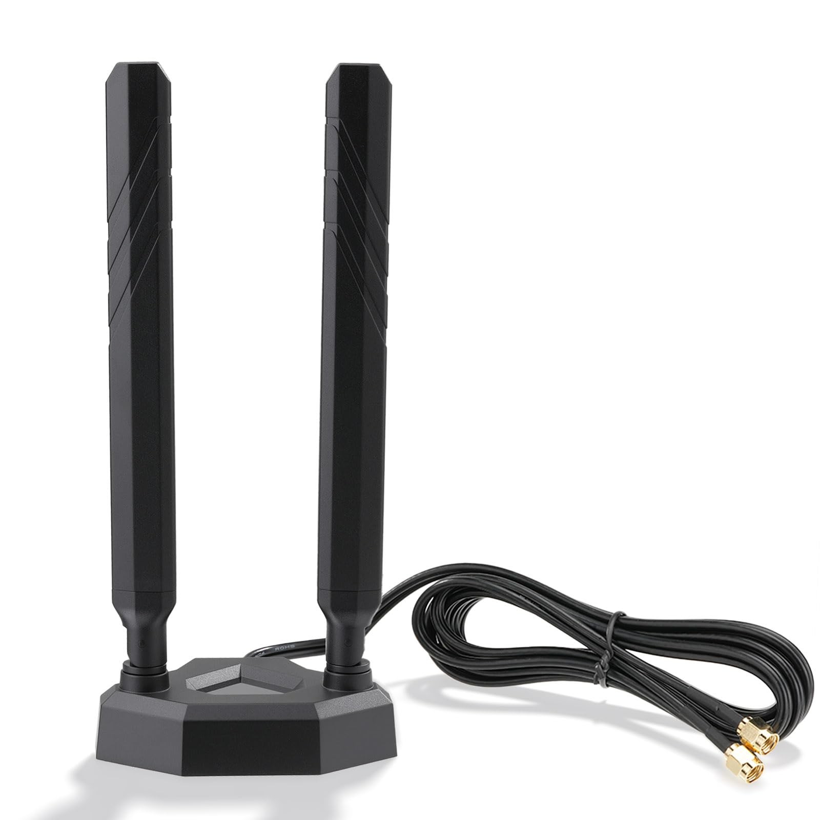 WiFi 7 WiFi 6E Antenna Tri-Band 2.4GHz 5GHz 6GHz RP-SMA Antenna with Magnetic...