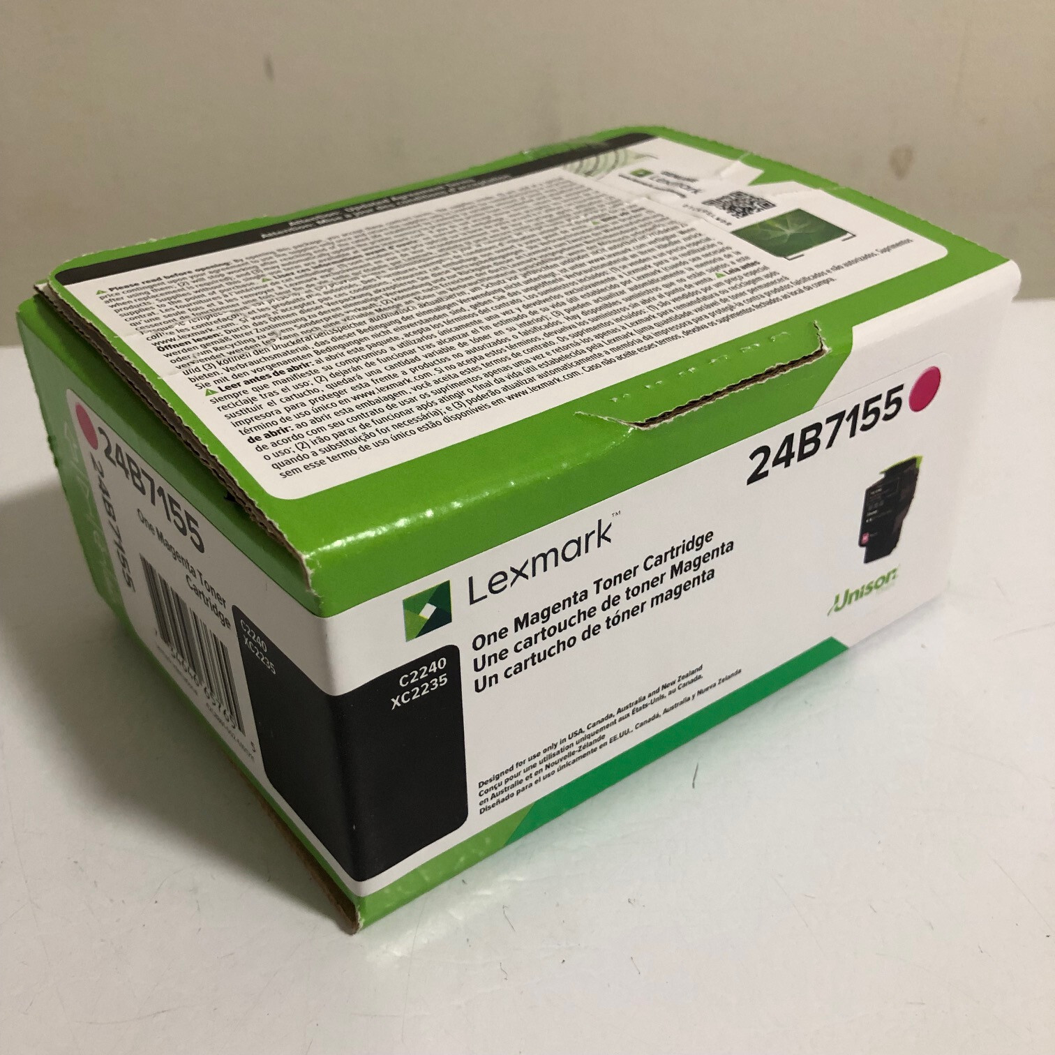 Lexmark 24B7155 Toner Cartridge Magenta Genuine C2240 XC2235 - New Sealed