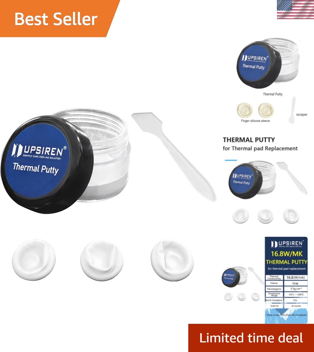 UTP-X Ultra Thermal Putty,Cooling Pad for GPU VGA IC Processor,20g