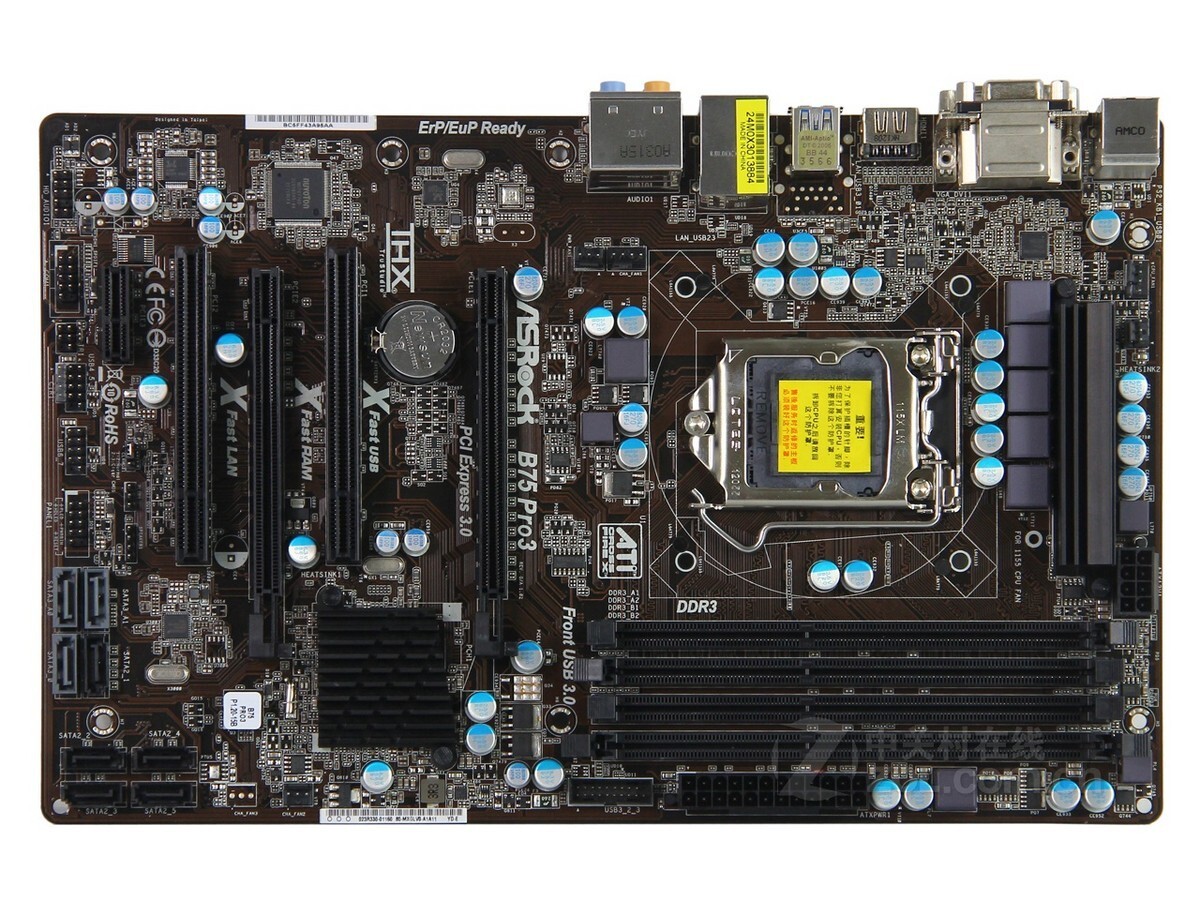 For ASROCK B75 PRO3 motherboard B75 LGA1155 DDR3 32G DVI+VGA+HDMI ATX Tested OK