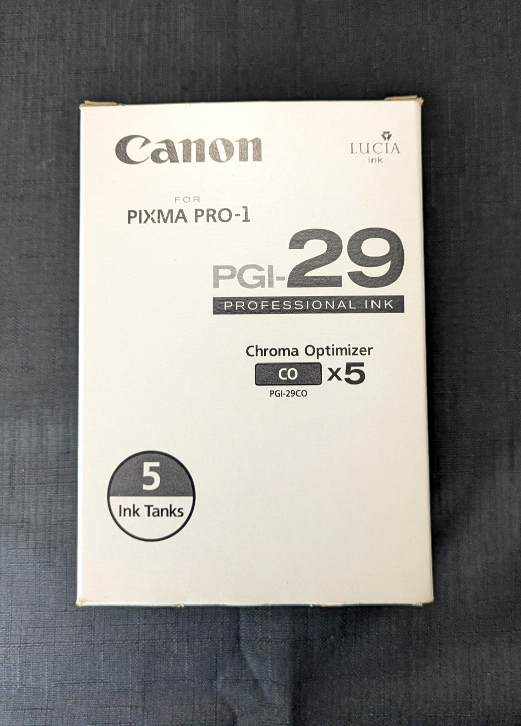 Canon PGI-29 Chroma Optimizer Tank Pixma Pro-1 4879B009 Sealed Box Of 5 Sealed
