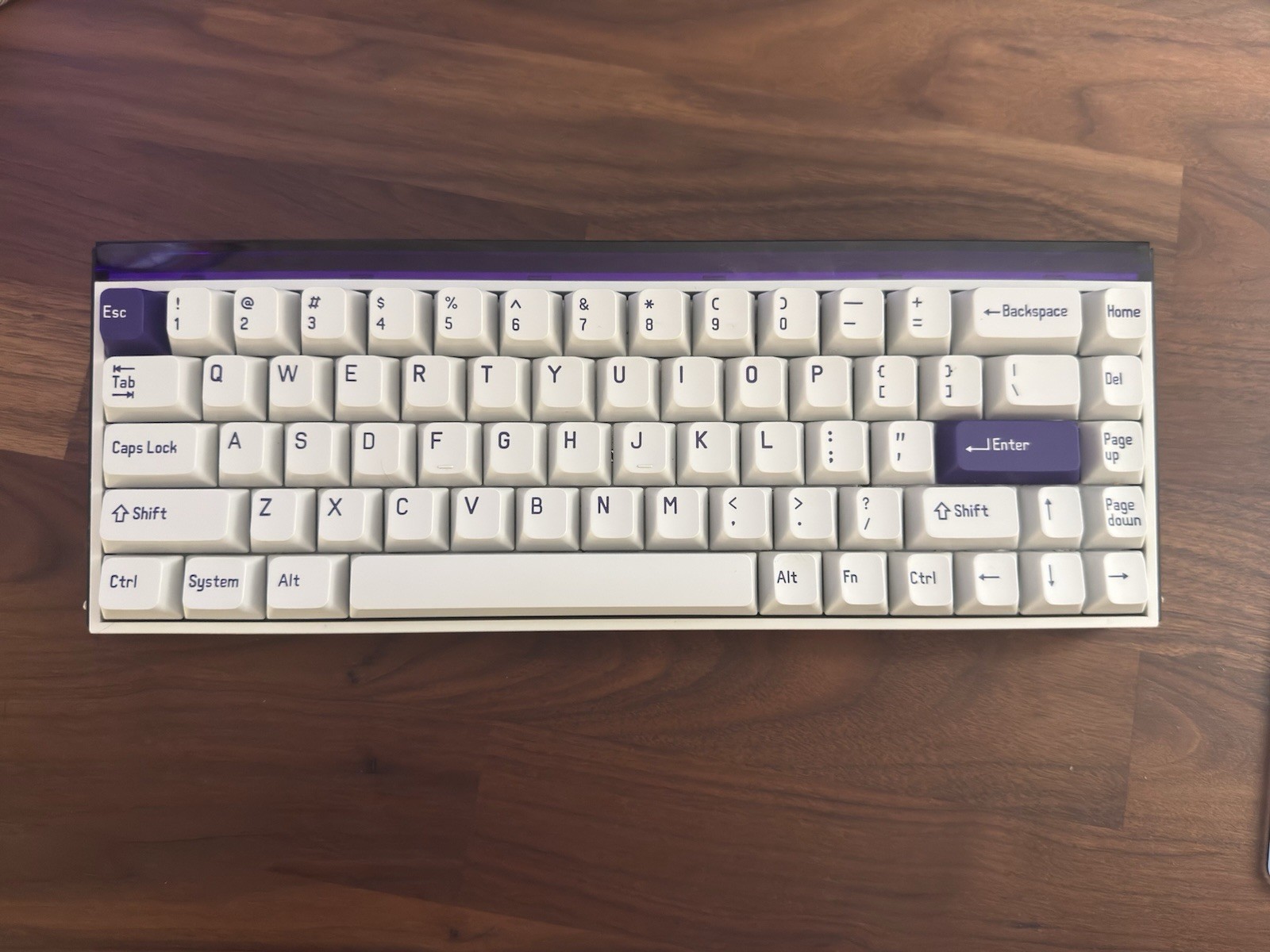 Melgeek MADE68 Pro Gaming Keyboard, Model# MADE68 PRO, Color White/Purple