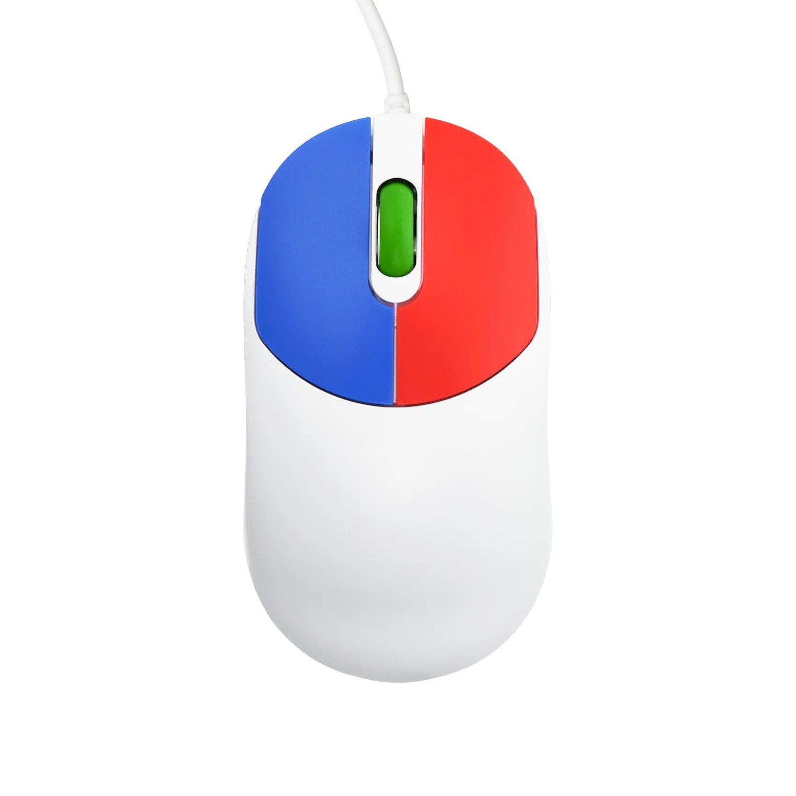Clevy Kids Mouse - Colorful Ergonomic USB 1 Pack, Red, Blue, Green, White