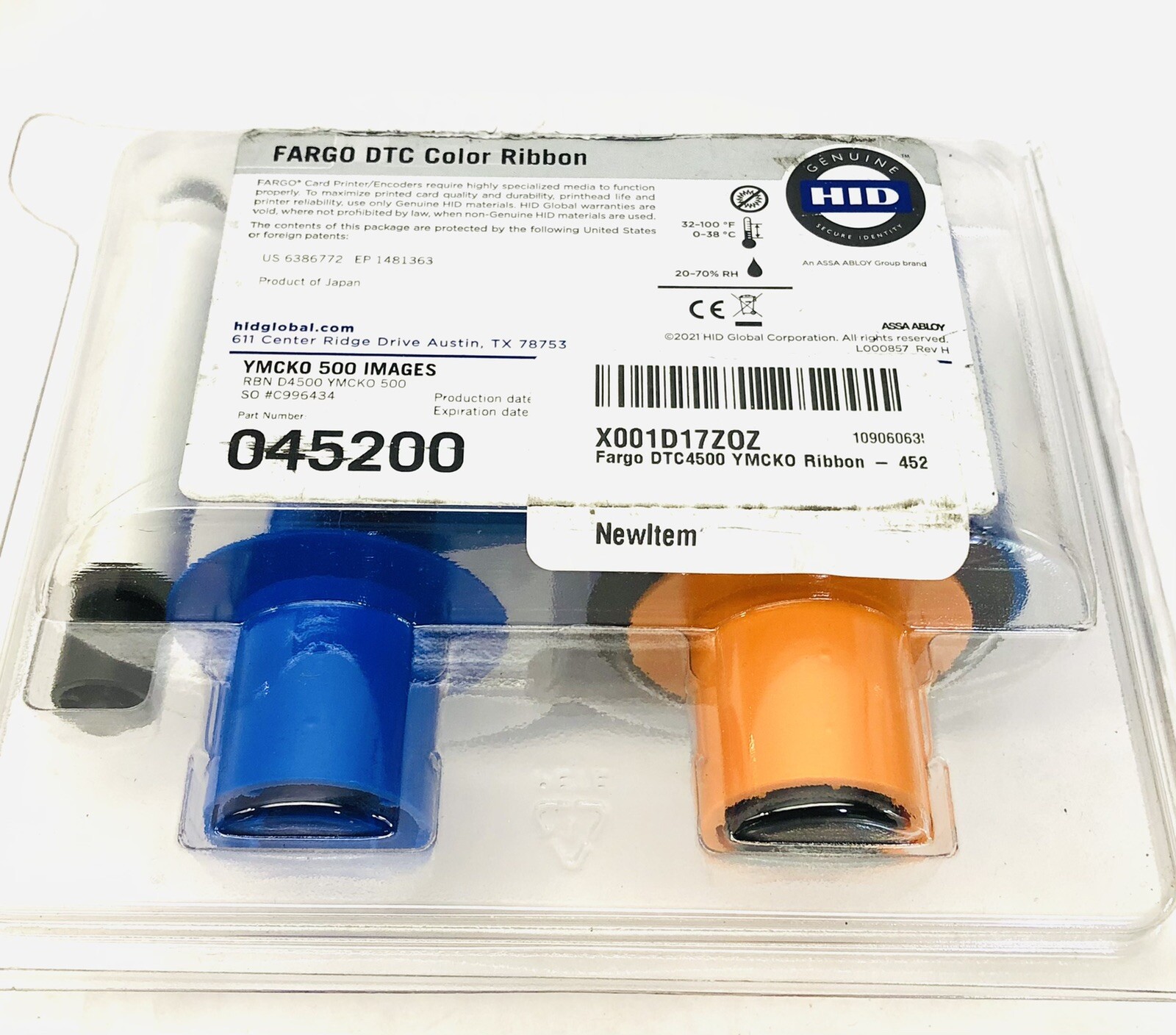 FARGO DTC COLOR RIBBON #045200 YMCK0 500 IMAGES
