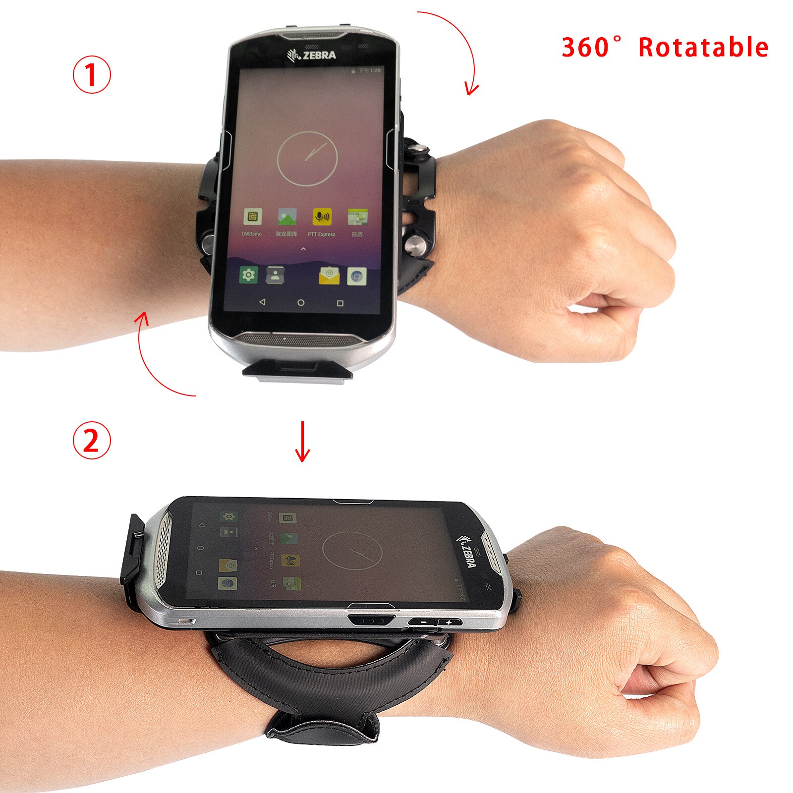 TC5X Wrist Mount with Adjustable Strap for Zebra TC51 TC52 TC56 TC57 Scanners