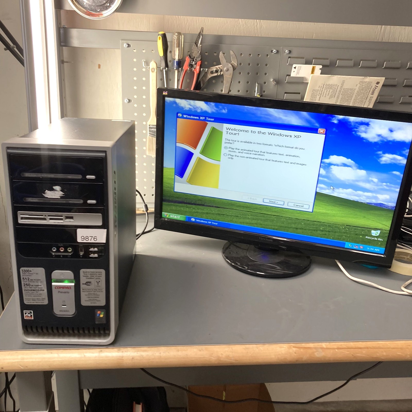 Compaq Presario Retro Gaming PC Win XP AMD Athlon 64 2.4GHz 512MB RAM 120GB HDD