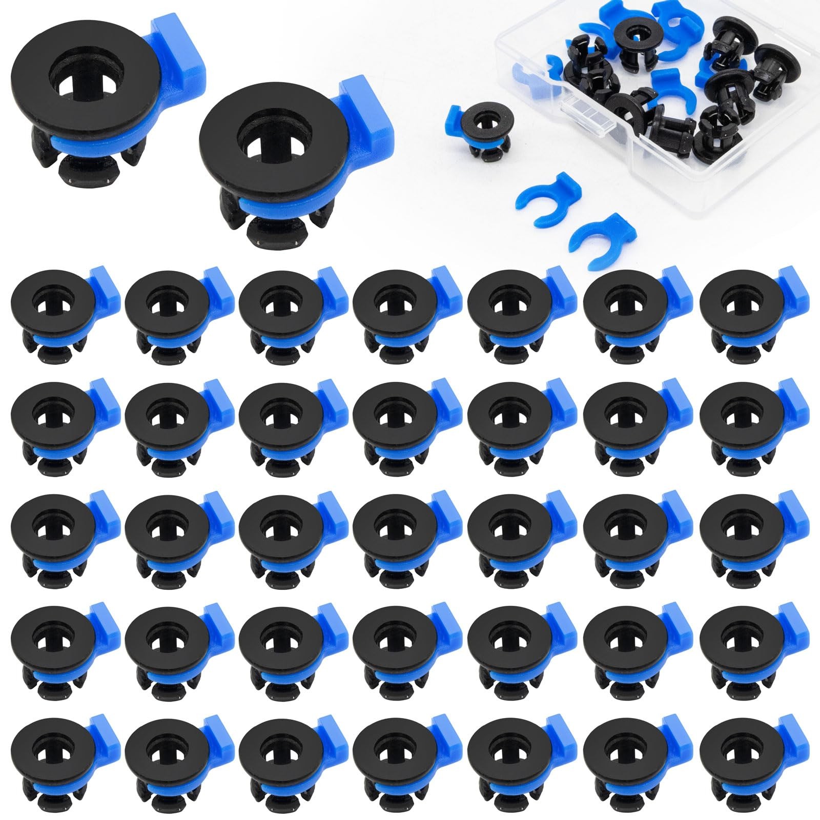 40PCS Bowden Tube Coupler Collet Clamp Clip Bowden Collet and Clip Set Plasti...
