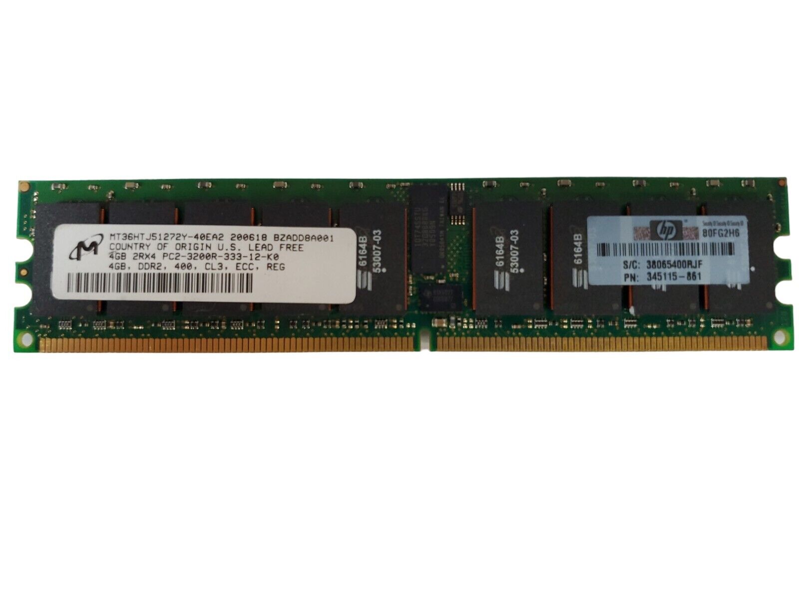 HP 4GB PC2-3200 DDR2 Server RAM 345115-861