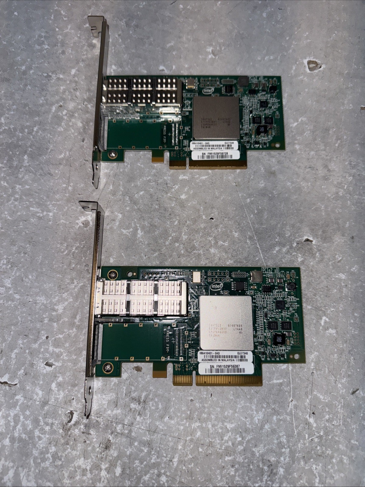 Lot of 2 - QLogic QLE7340 40Gbps QDR InfiniBand Adapters | PN: IB6410401‑04D