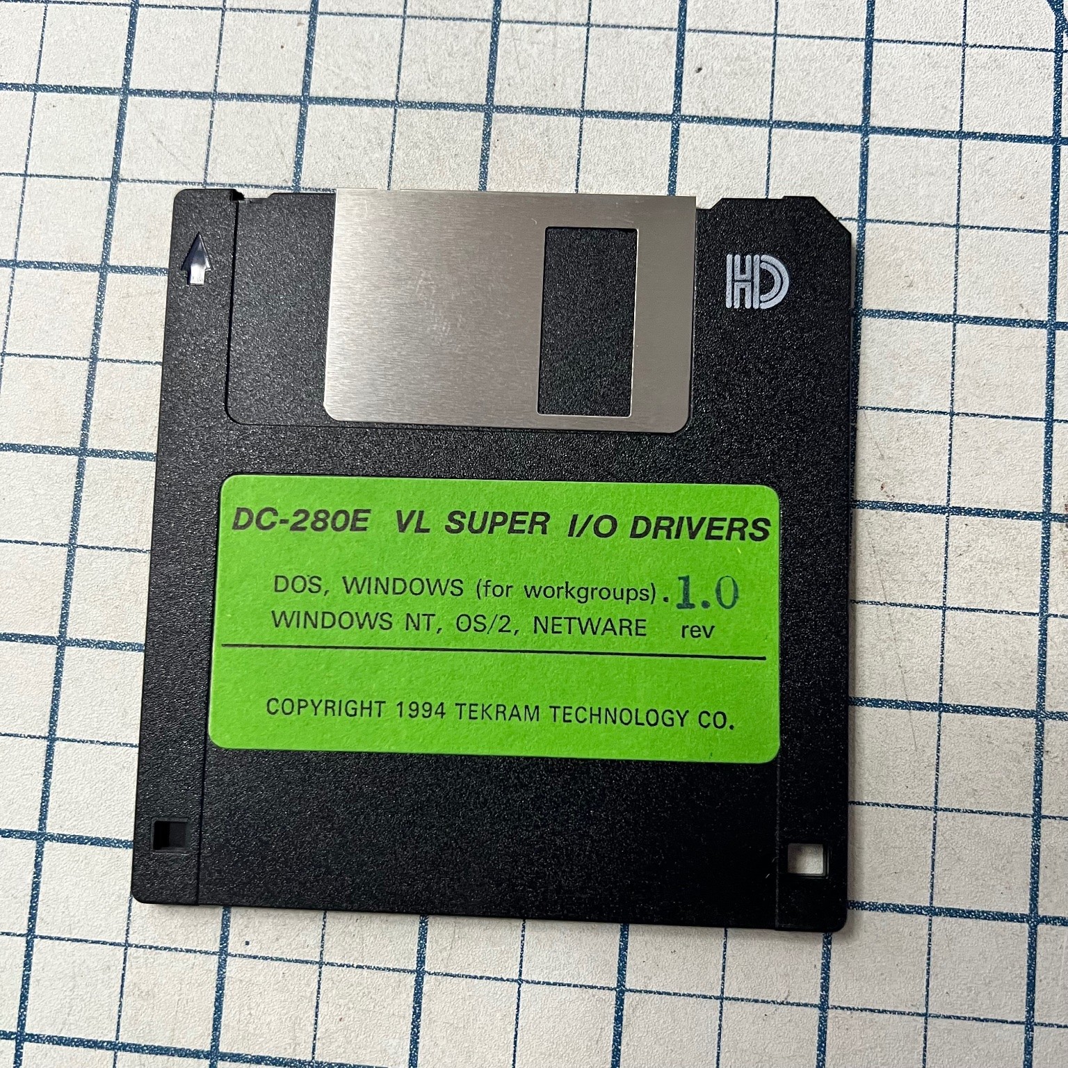 Vintage Tekram DC-280E Drivers 3.5" Floppy Disk Windows Vintage Computer