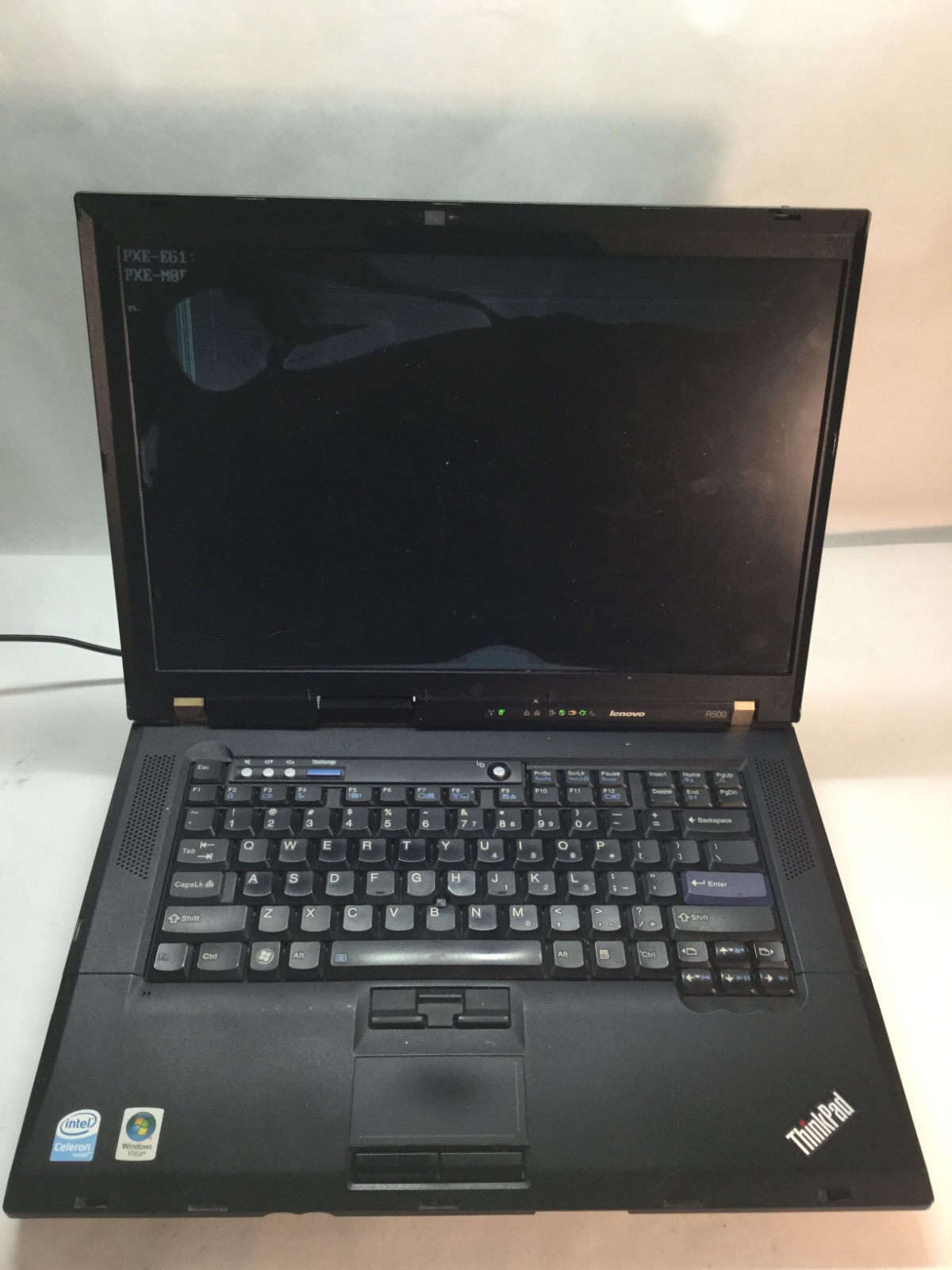 Lenovo ThinkPad R500 15" Laptop Intel Celeron - BOOTS TO BIOS/ BAD DISPLAY -MZ
