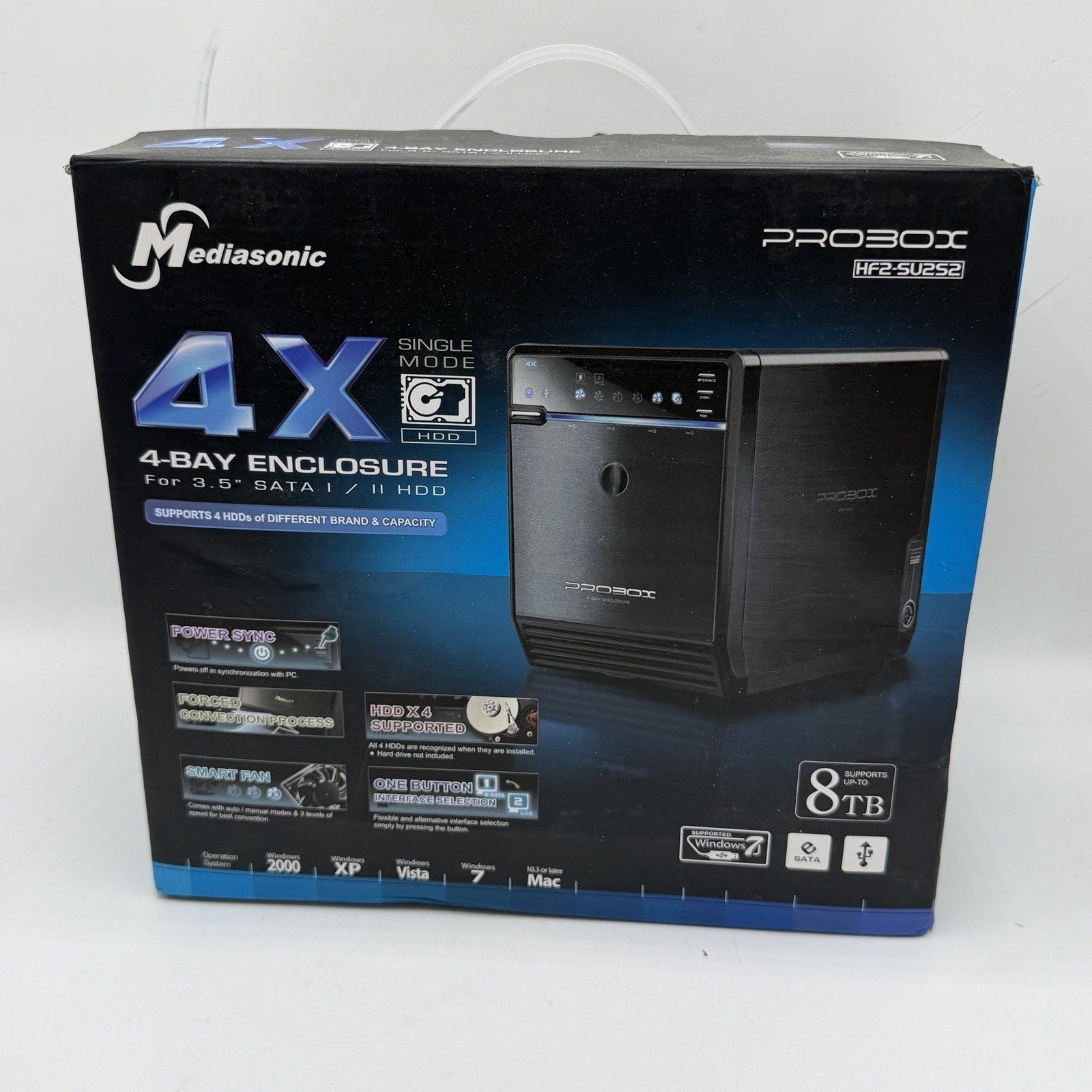 Mediasonic Probox HF2-SU2S2 4X 4-bay Hard Drive Enclosure Supports 8tb  EUC