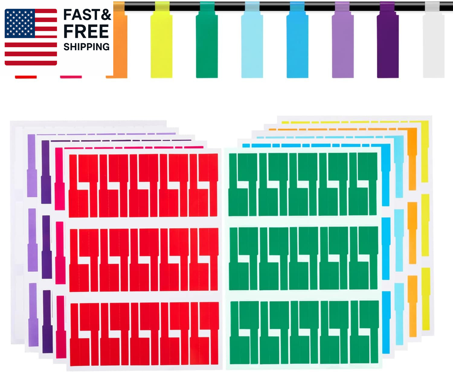 300 Pcs Cable Labels,  Premium 10 Colors Wire Labels Electrical