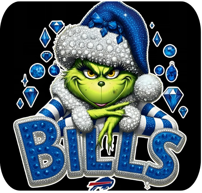 BILLS GRINCH (UNOFFICIAL) HOLIDAY GIFT MOUSEPAD MOUSE PAD THICK 9" X 7"