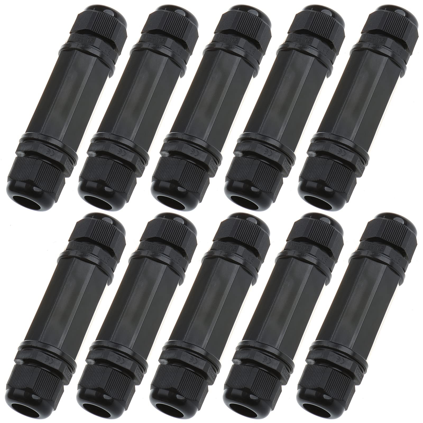 10 PCS M22Z Shielded RJ45 CAT6 Double Head Waterproof Connector Network