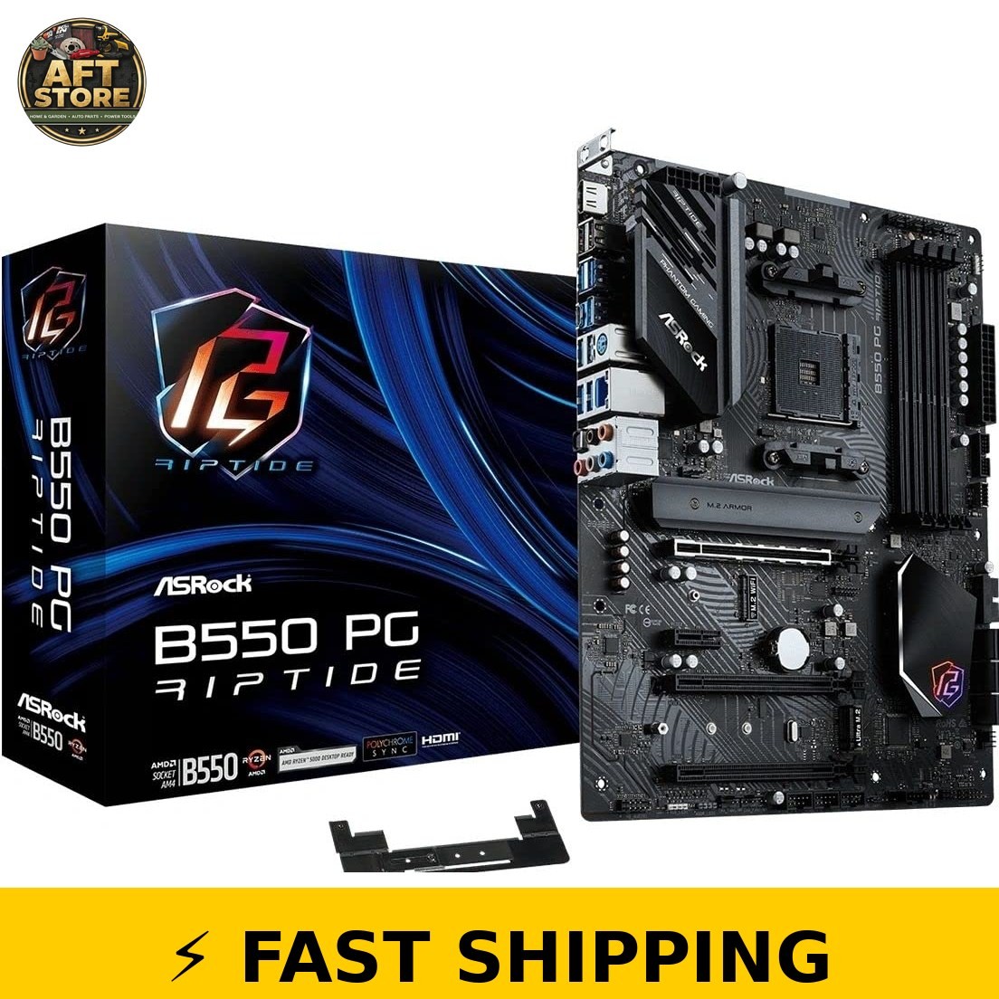 ASRock B550 PG Riptide Motherboard ATX DDR4 AM4