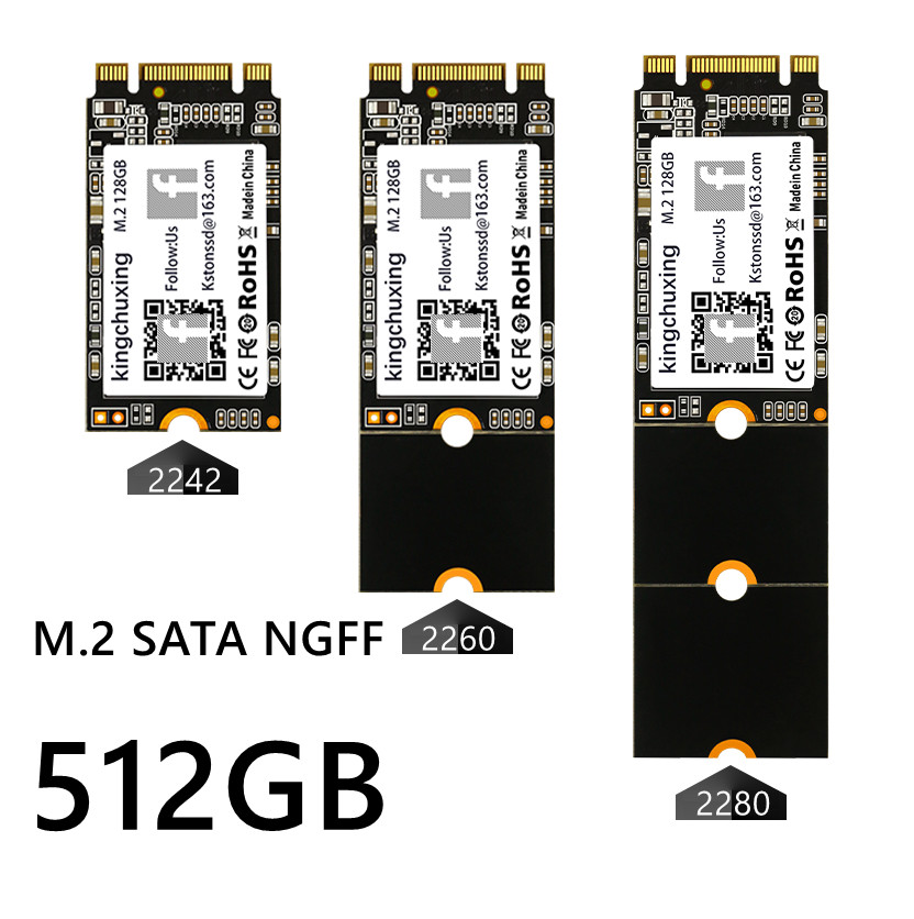 Kingchuxing M.2 2242 2260 2280 NGFF 512GB - 2TB Internal Solid State Drives SATA