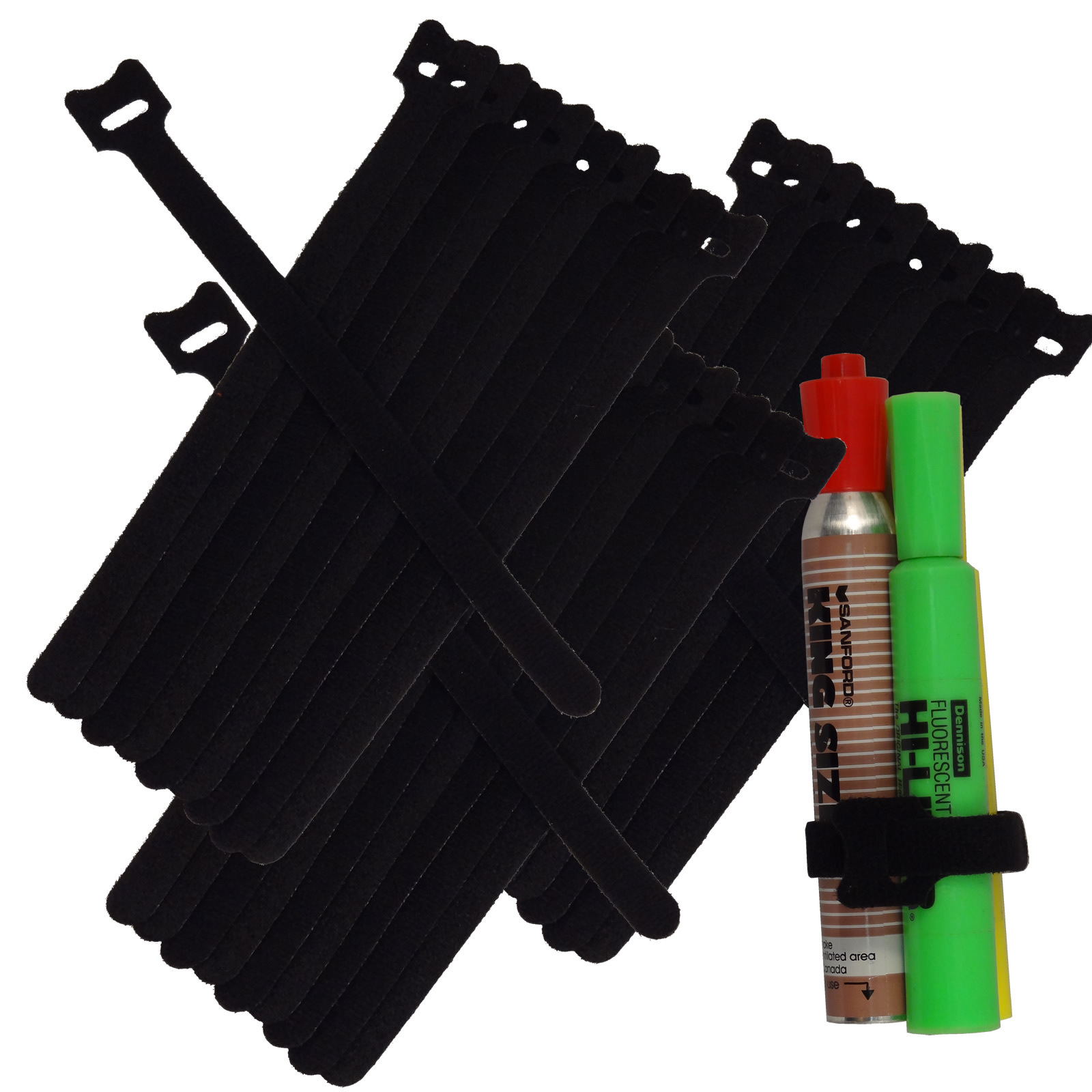 30pc 8"/20cm Nylon Cable Ties Wire Strap Zip Wrap Fastening Self Gripping BLACK