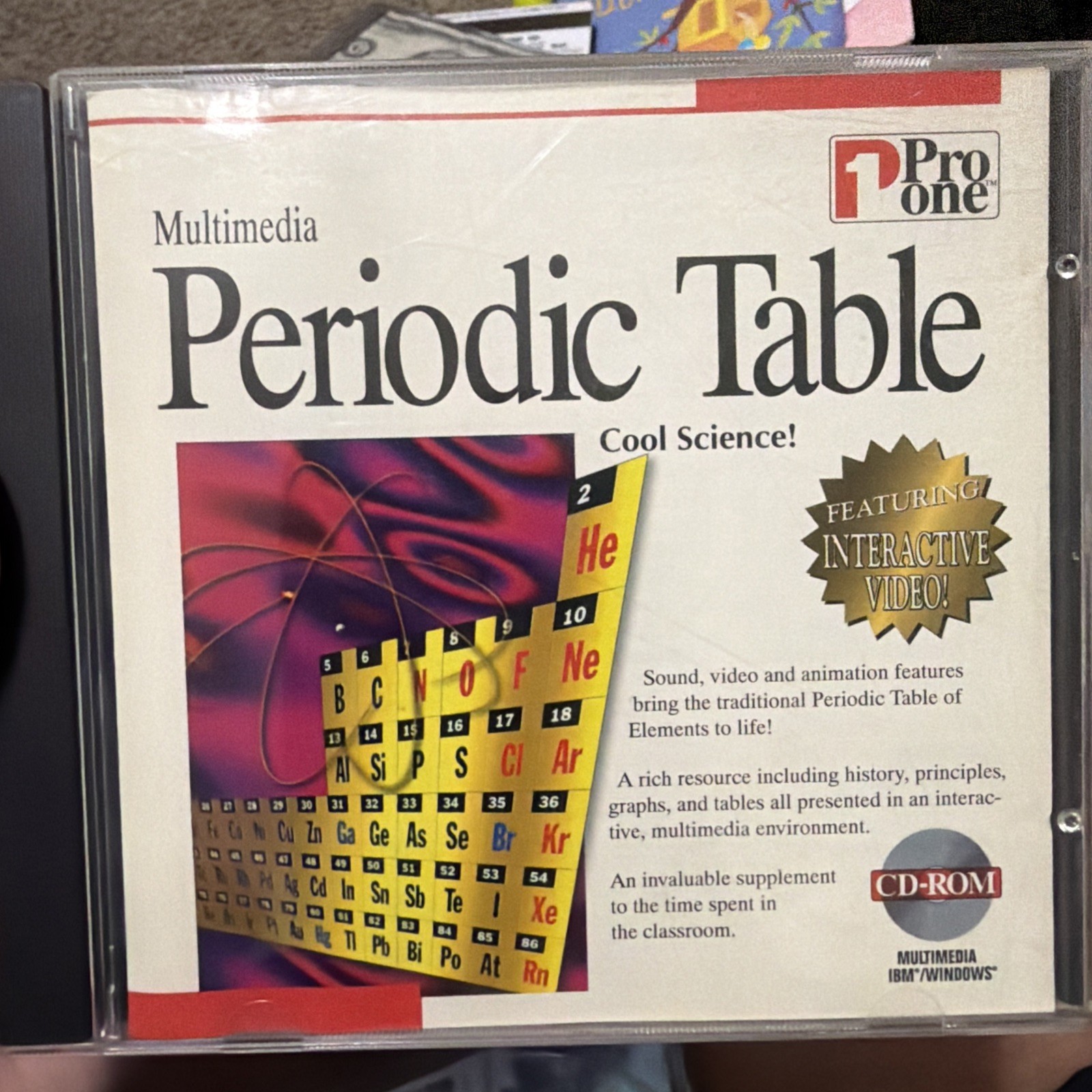 Multimedia Periodic Table (PC-CD, 1997) for Windows/ IBM - NEW CD-Rom Pro One