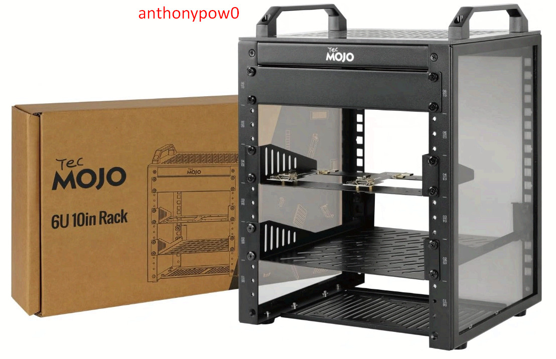  6U Network Rack, 10 inch Mini Server Rack with 2 Side Translucent Panels