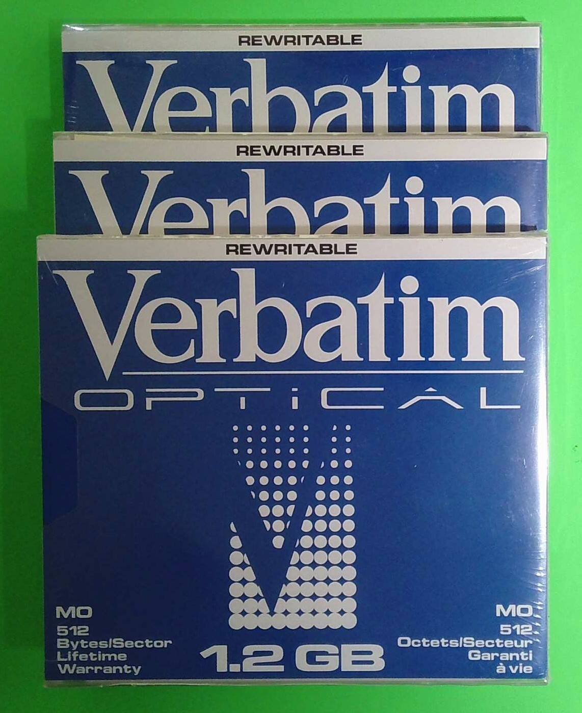 Verbatim 5.25 inch rewritable 1.2 GB Optical Disk (A281, A282).