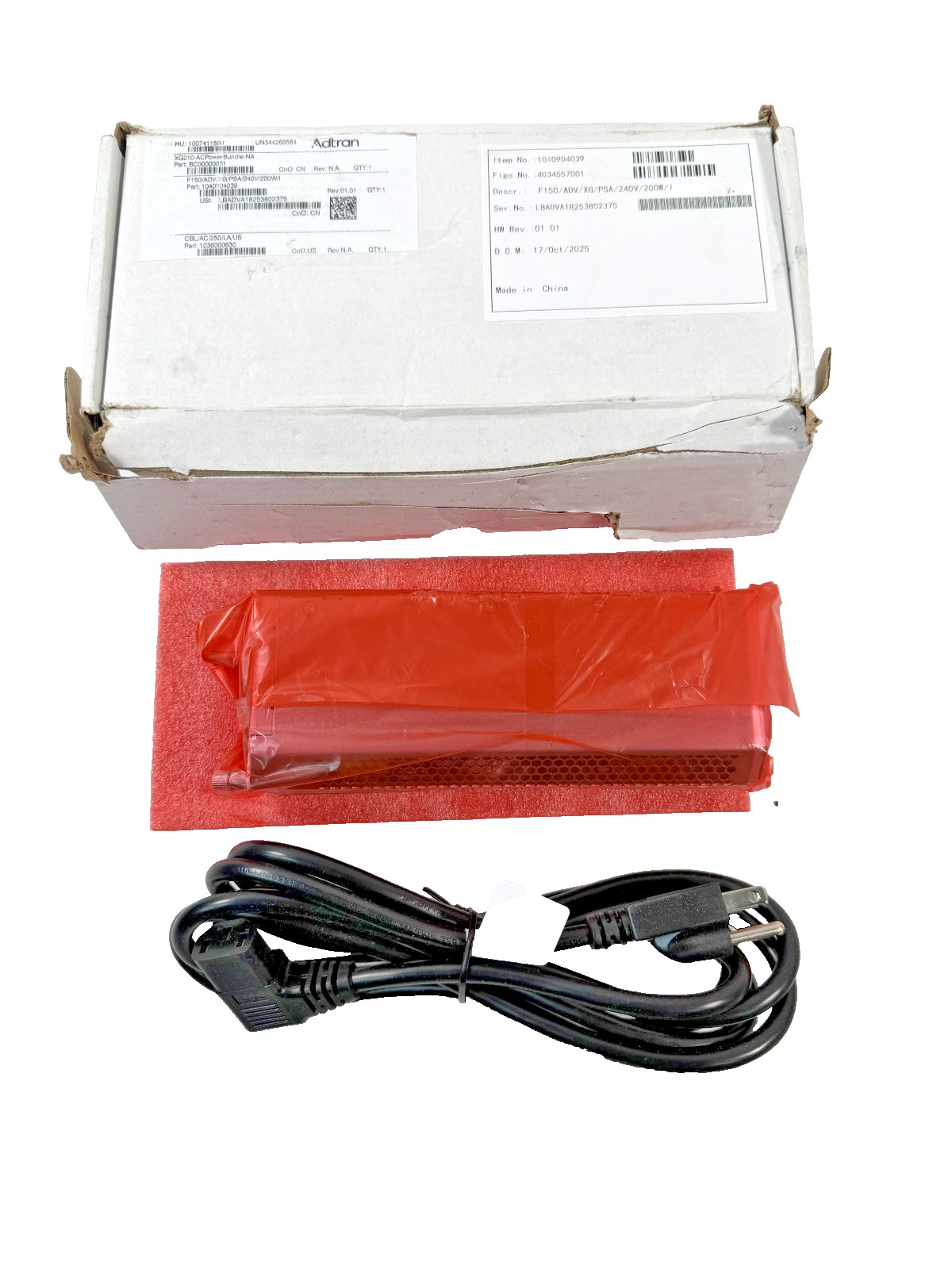 Adtran 1040904039 XG2X0 200W AC Power Supply BP200-13 F150/ADV/XG/PSA NEW