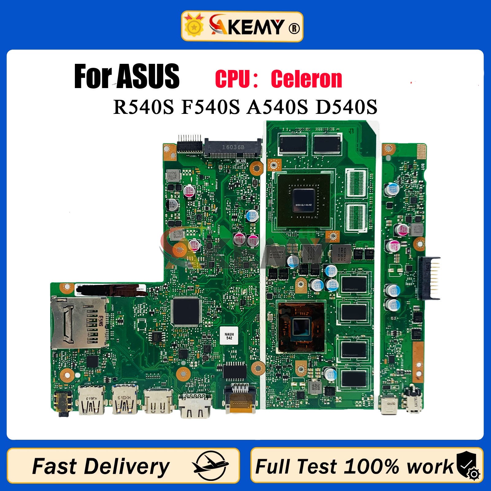 X540SC Laptop Motherboard For ASUS A540S F540S R540S X540S D540S N3050 N3700 CPU