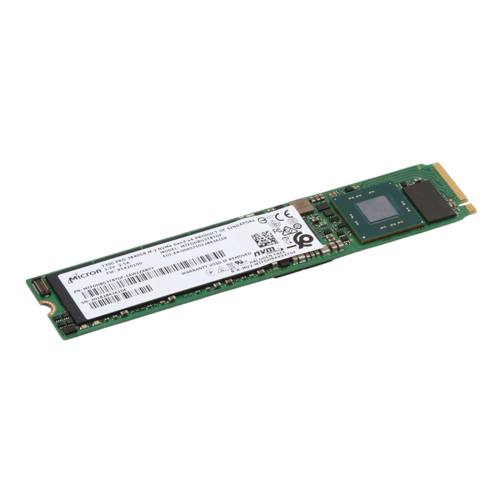 Micron 7300 PRO MTFDHBG3T8TDF-1AW1ZABYY 3.84TB NVMe PCIe 3.0 x4 M.2 22110 SSD