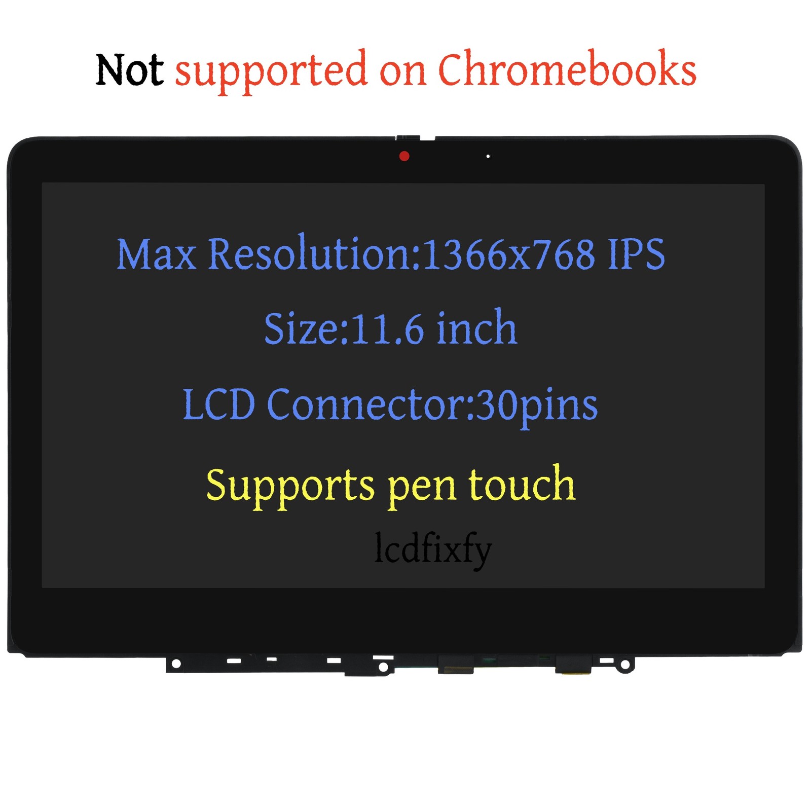 11.6"for Lenovo 300w 2-in-1 Gen 5 LCD Touch Screen 83LG000DUS 5M11R91397 Display